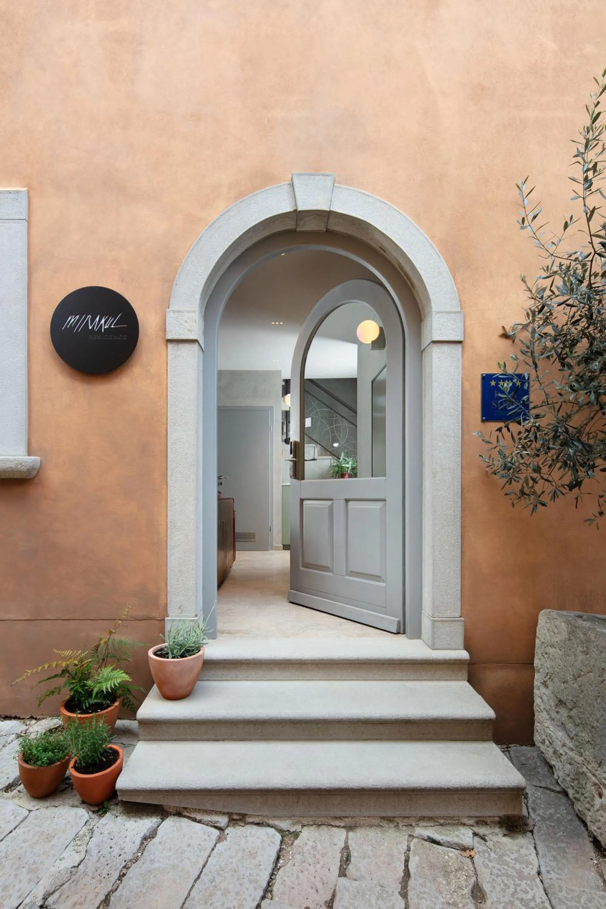 Facade/entrance in Mirakul Residence in a cute historic town