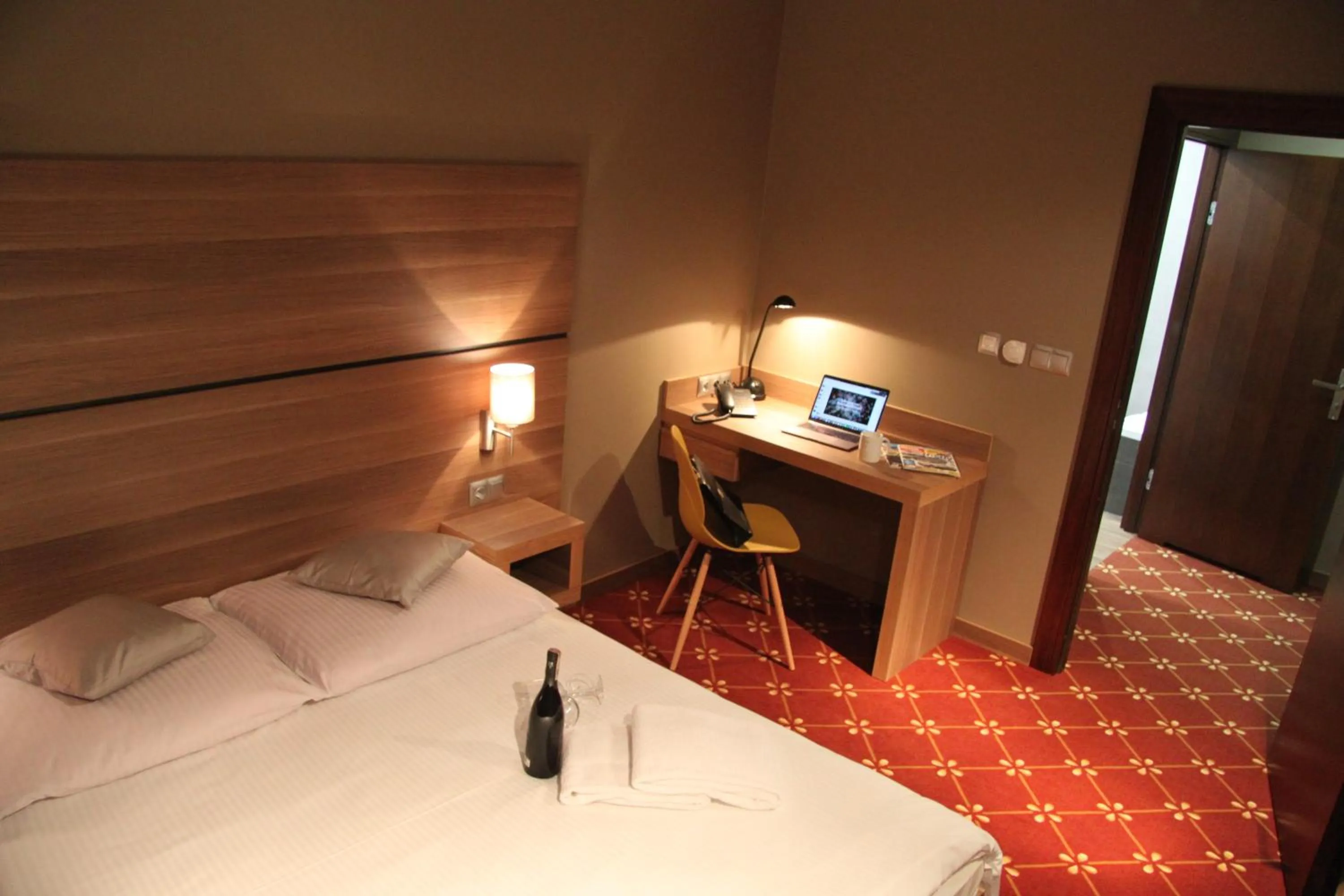 Bed in Hotel Dunajec
