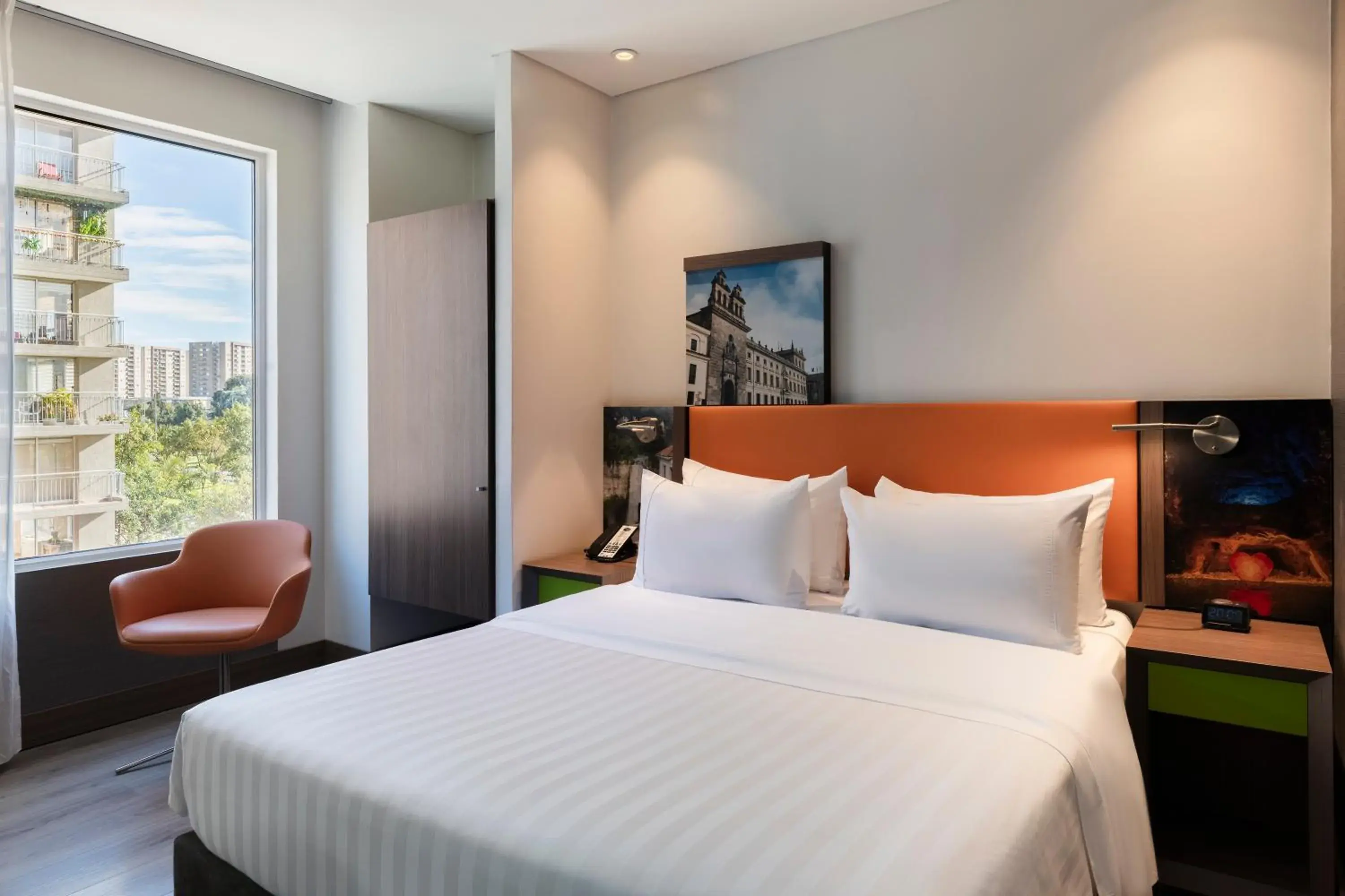 City view, Bed in Hampton By Hilton Bogota Airport City view, Bed in Hampton By Hilton Bogota Airport