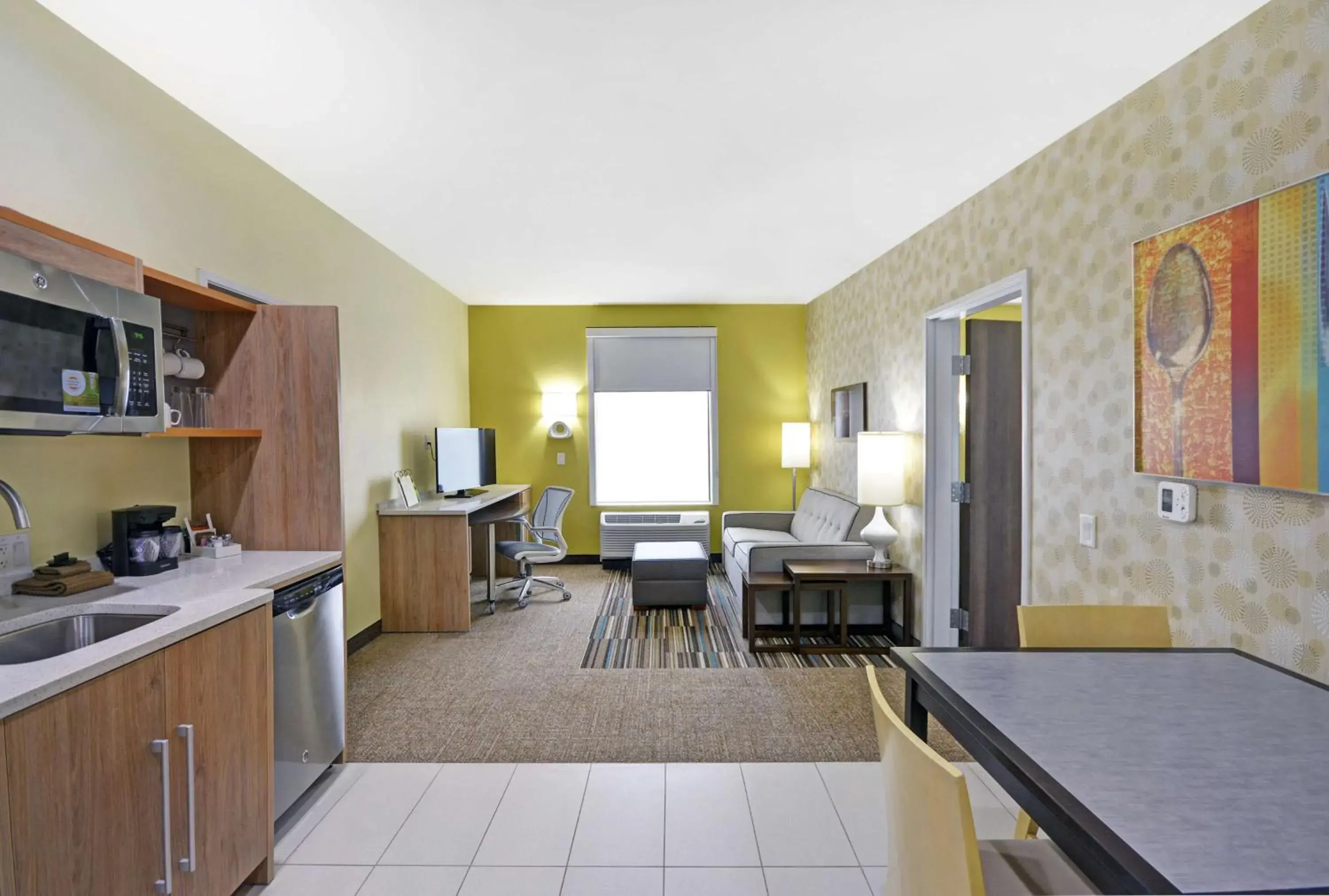 Bedroom, Kitchen/Kitchenette in Home2 Suites By Hilton Dallas Desoto
