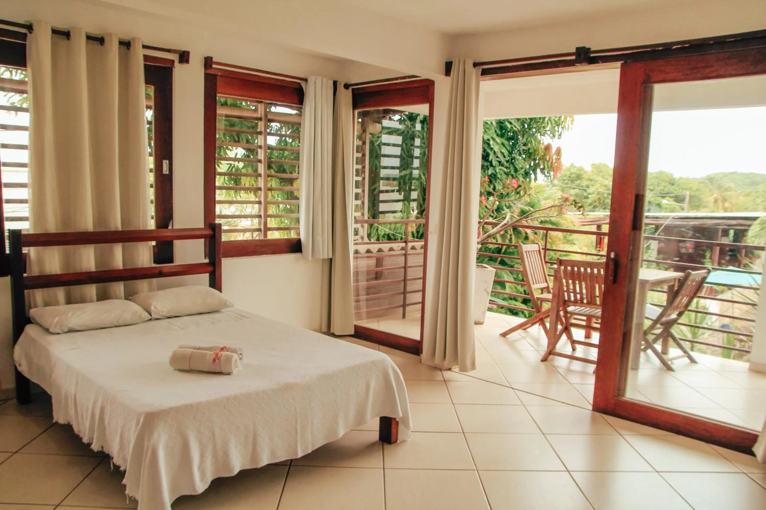 Patio, Bed in Pipa Panorama Aparthotel