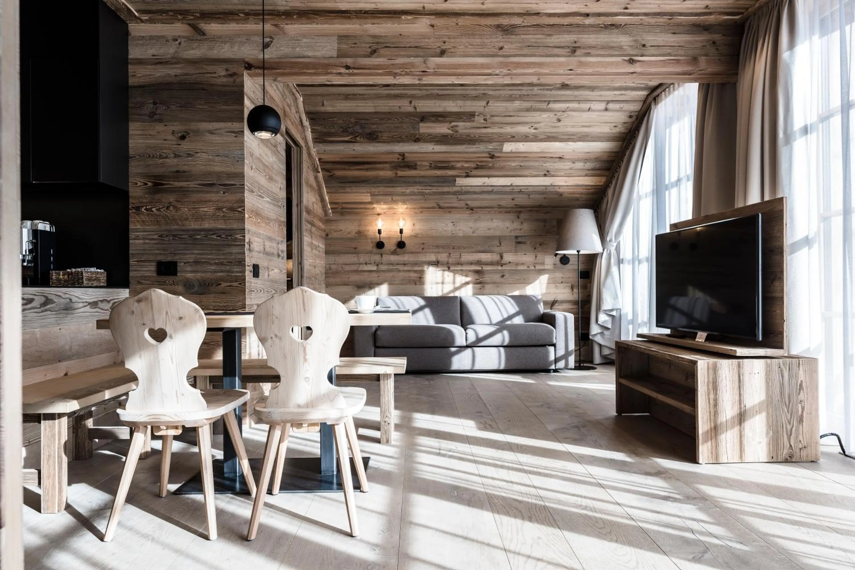 Living room, Bed in Chalet Cogolara