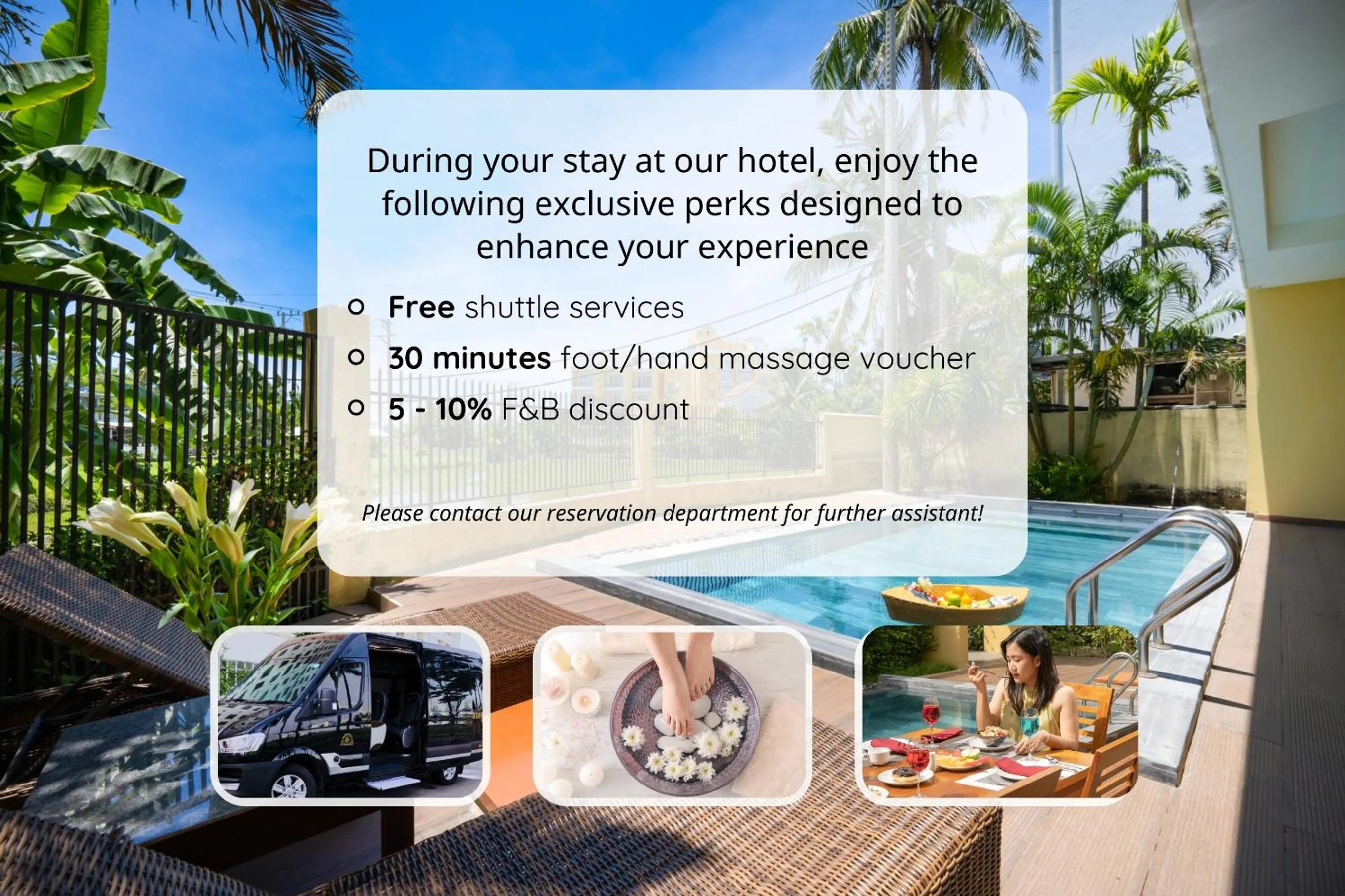 Day in Hoa Co Villa - Garden & Poolview