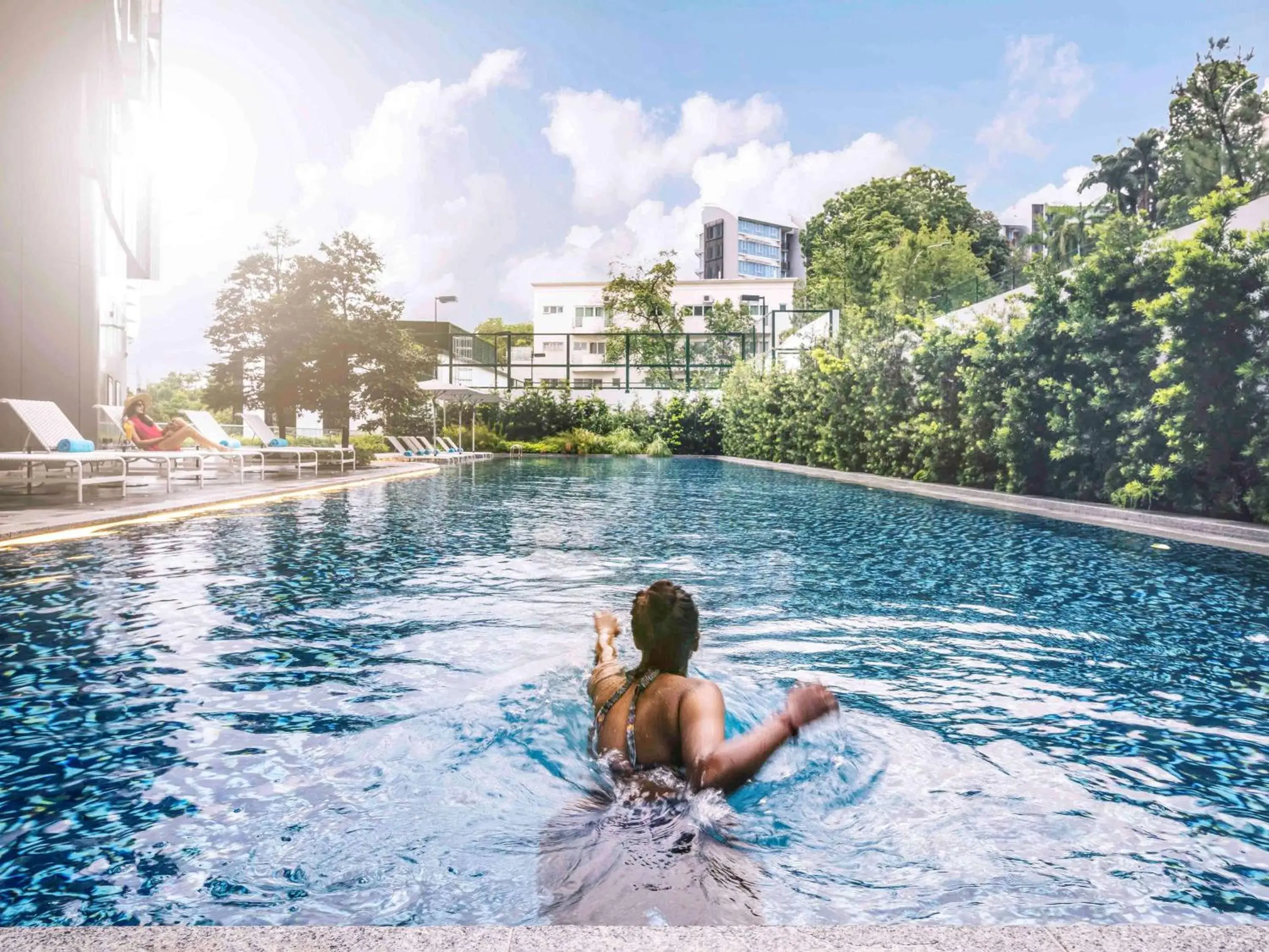 Swimming pool in Mercure Singapore On Stevens Swimming pool in Mercure Singapore On Stevens