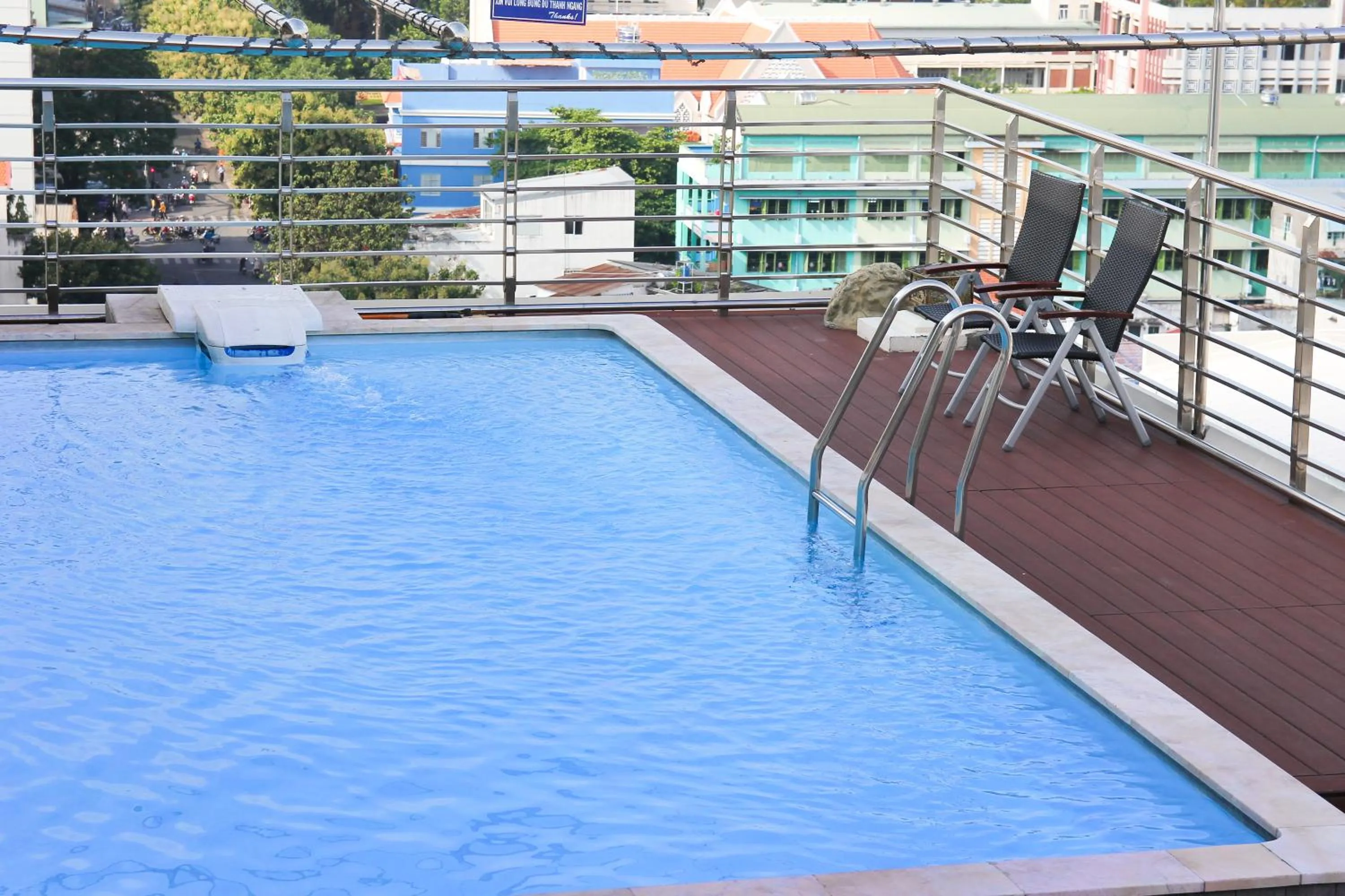 Pool view in New Pacific Hotel