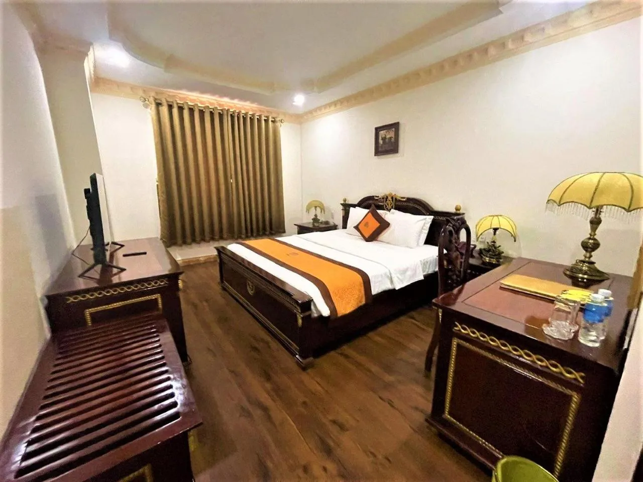 Bed in New Pacific Hotel