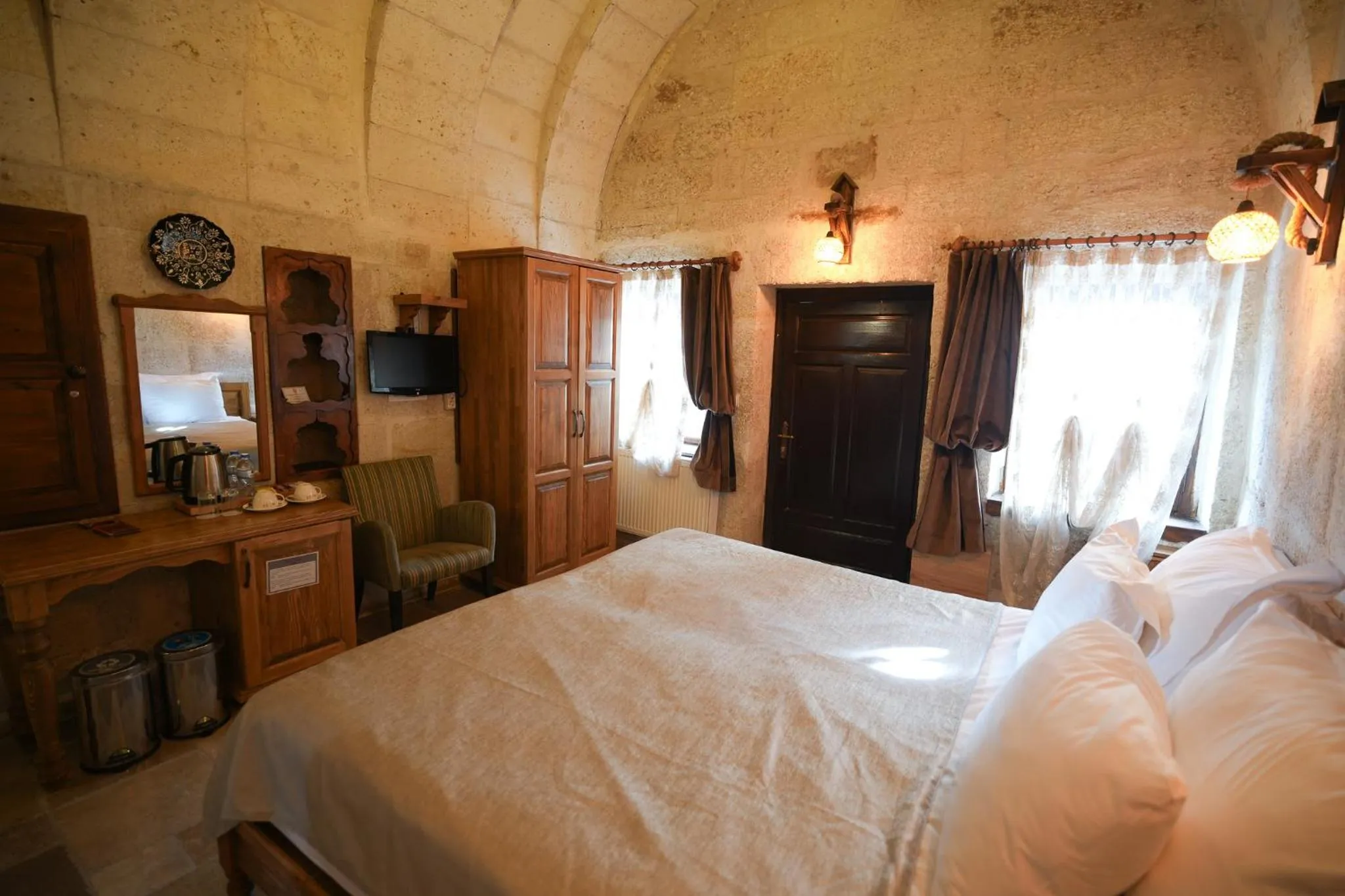 Bed in Urgup Konak Hotel