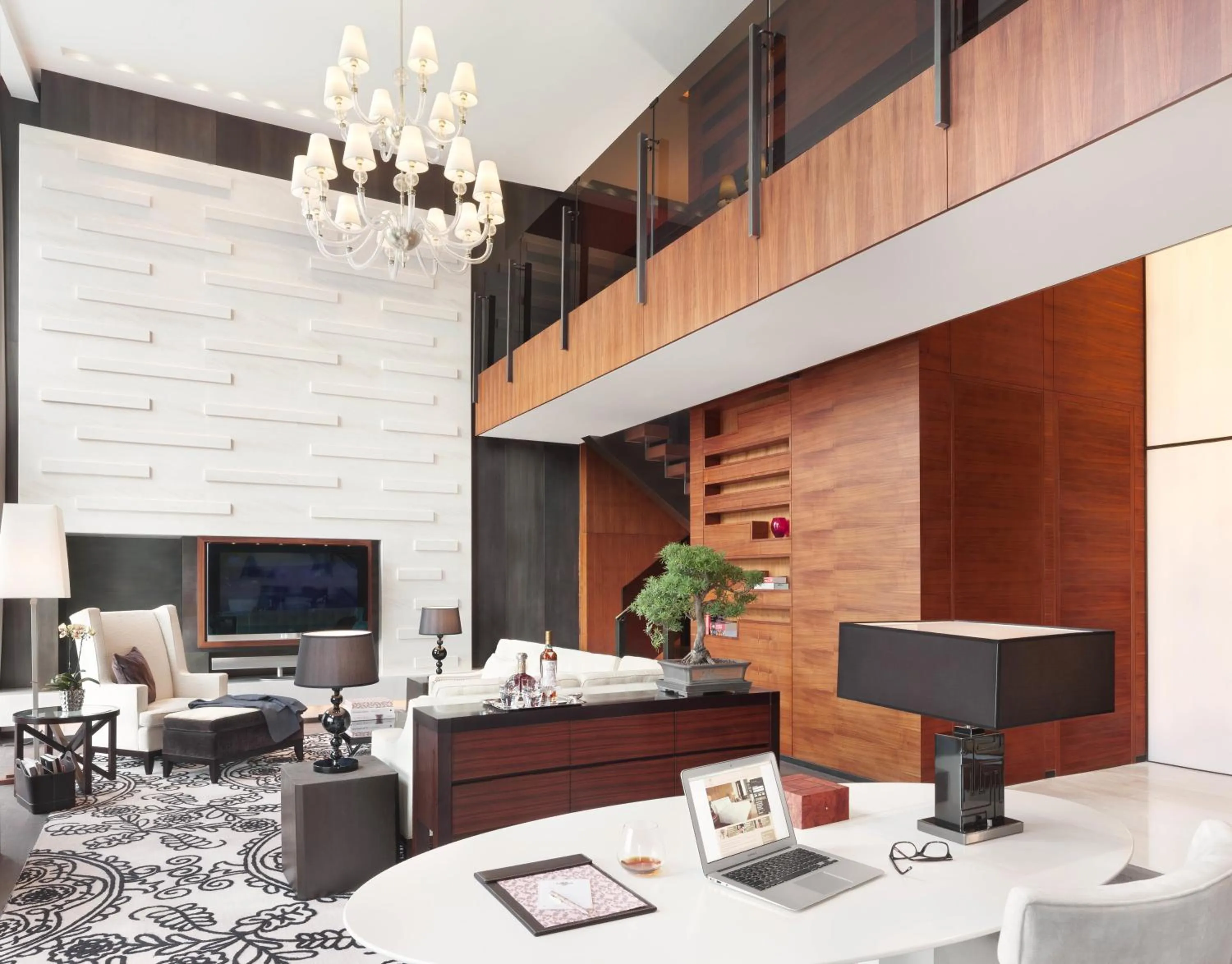 Living room in The Langham, Shanghai, Xintiandi