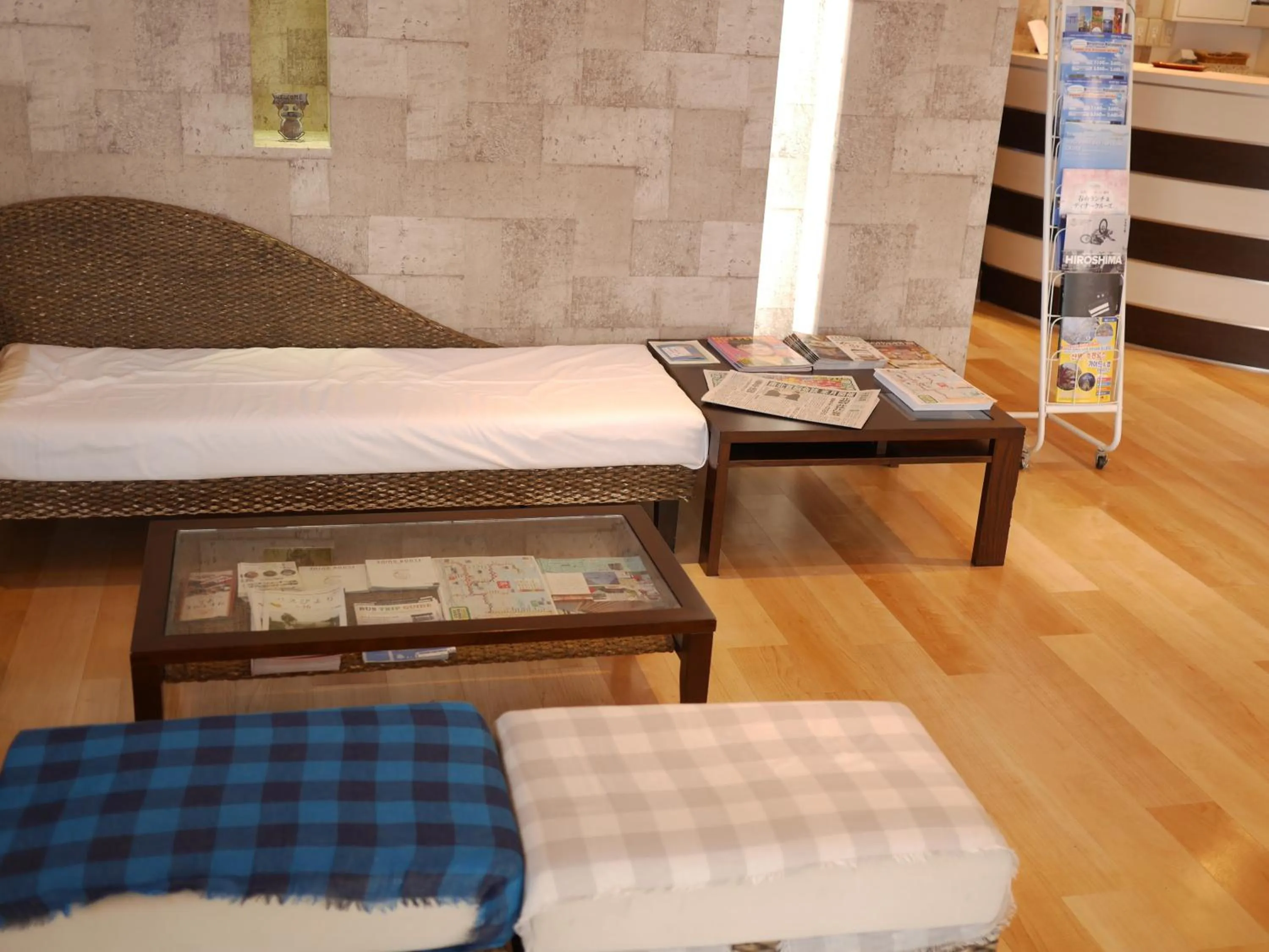 Lobby or reception in Hiroshima Peace Hotel