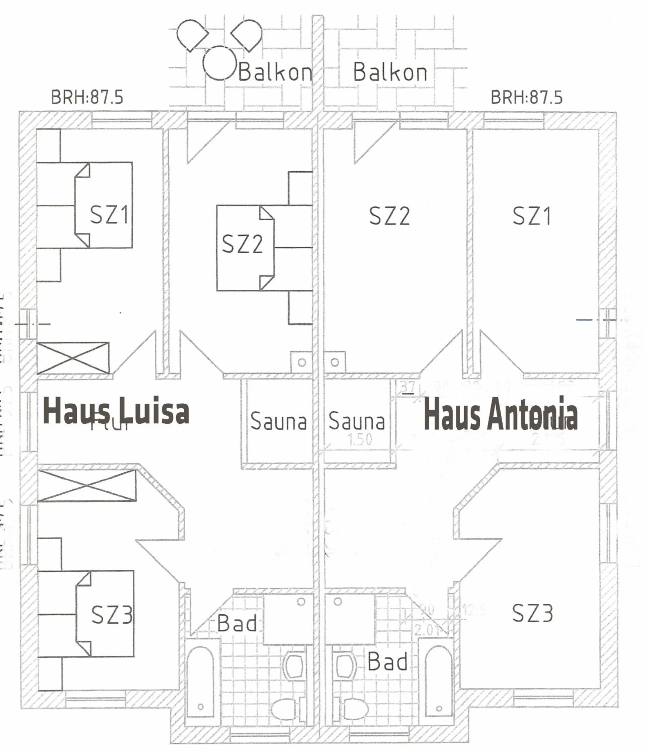 Floor plan in Villa Südstrandperle by Rujana