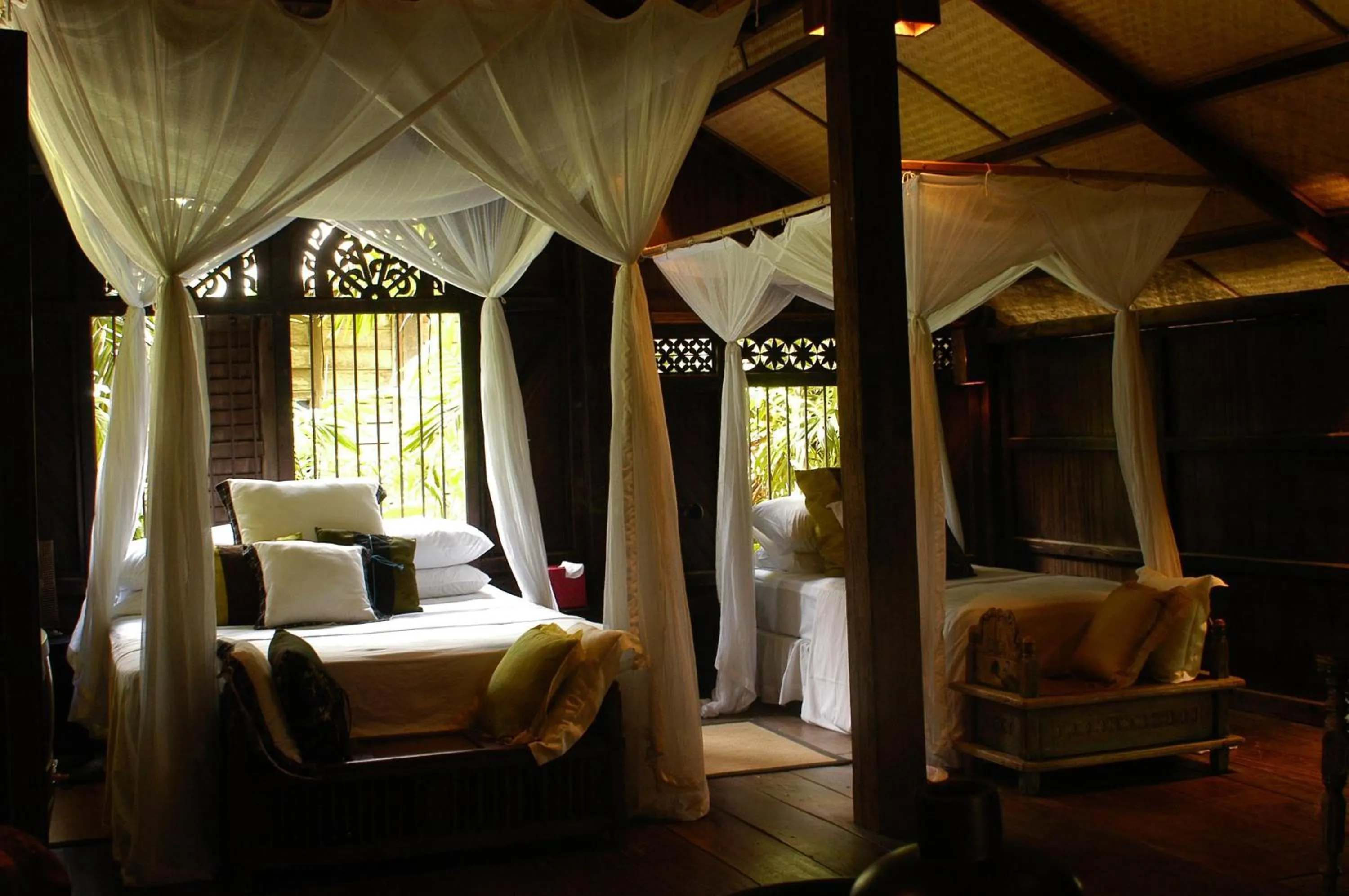 Bedroom, Bed in Bon Ton Antique Wooden Villas
