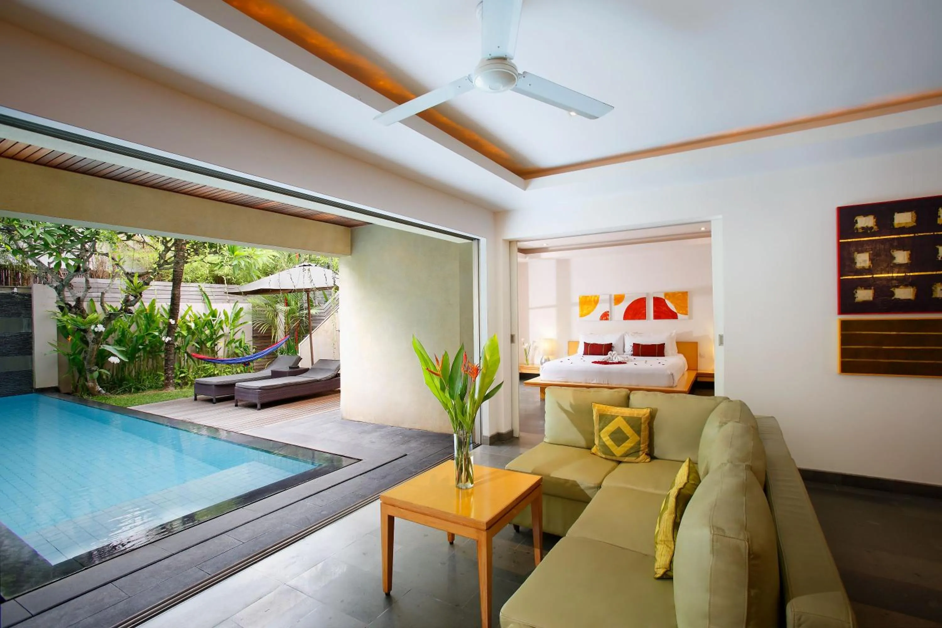 Living room in Bali Island Villas and Spa Seminyak