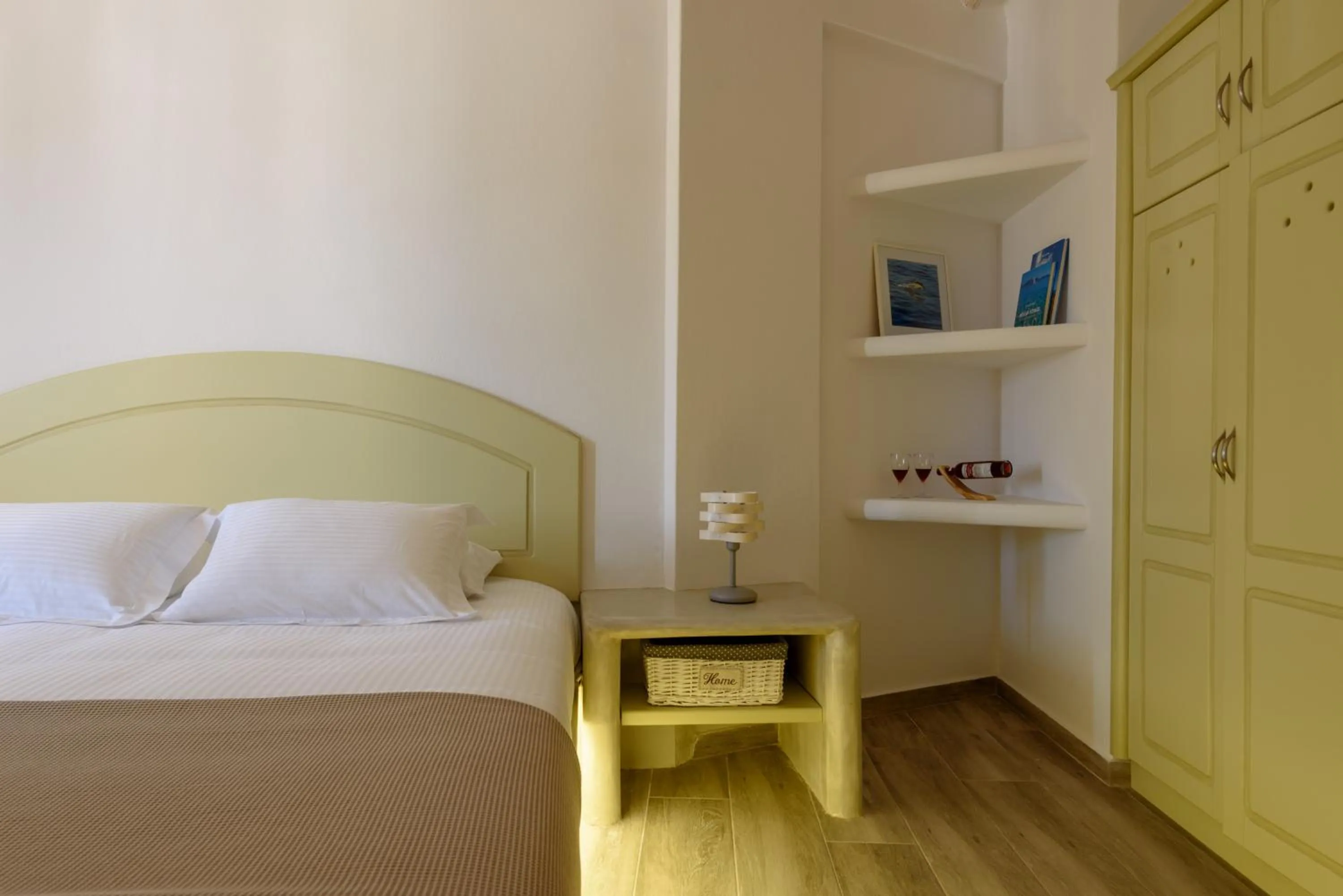 Bed in Ikies Santo Filoxenia Apartments