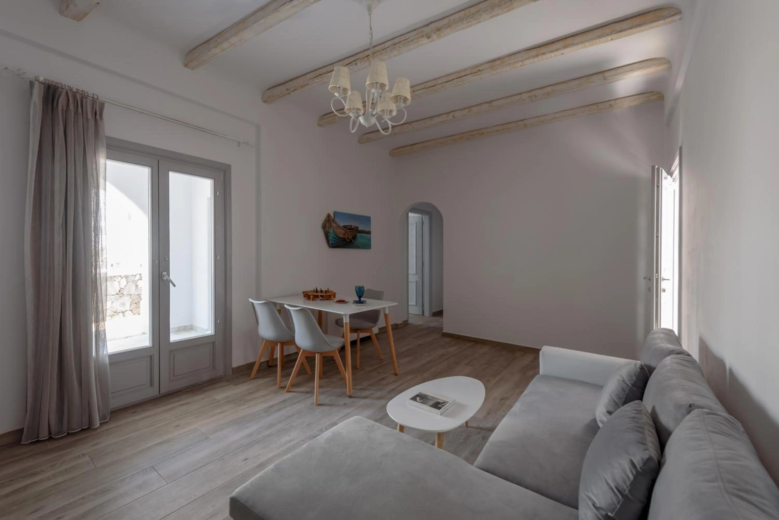 Living room in Ikies Santo Filoxenia Apartments