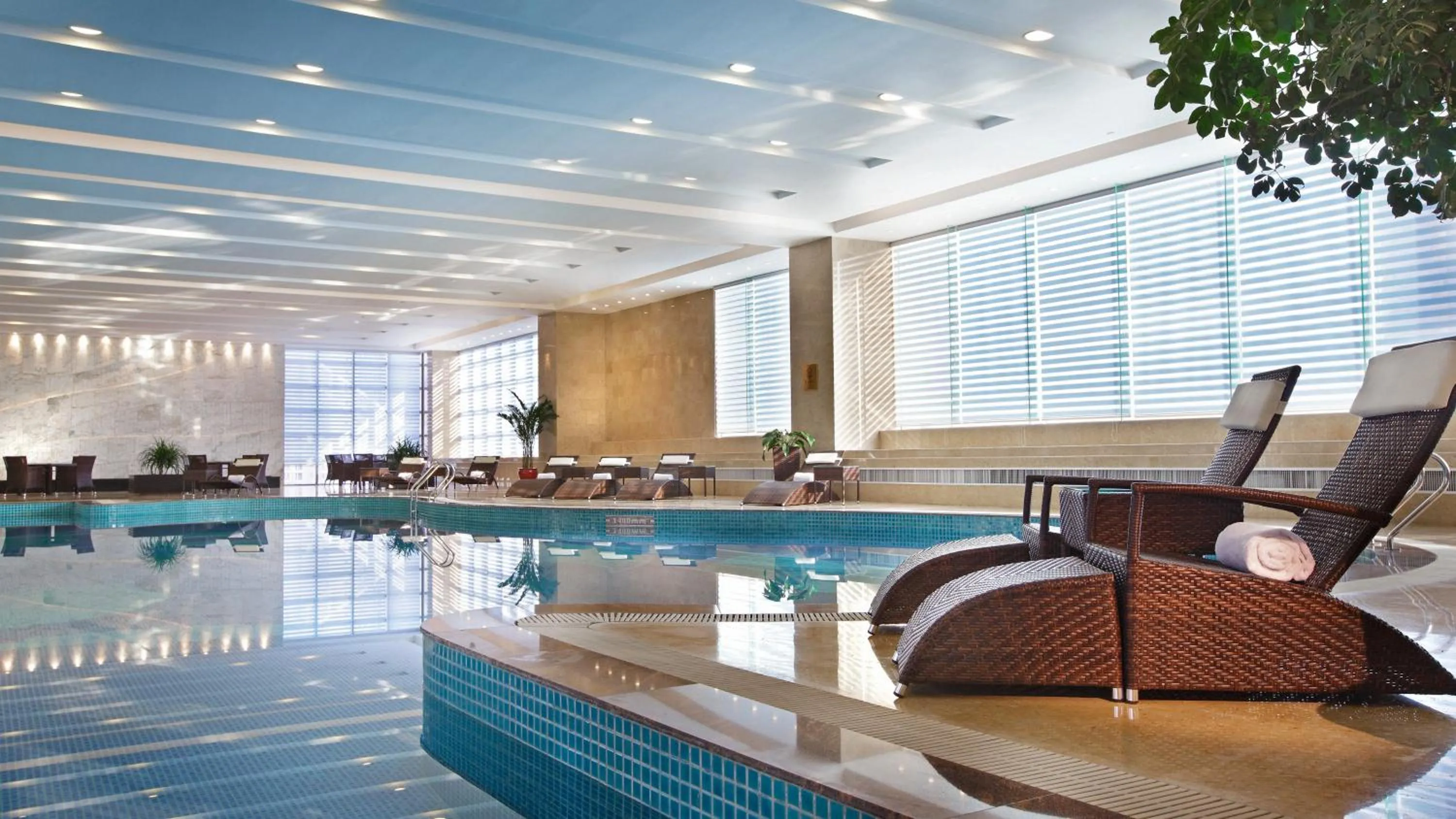 Swimming pool in Crowne Plaza Yantai Sea View by IHG