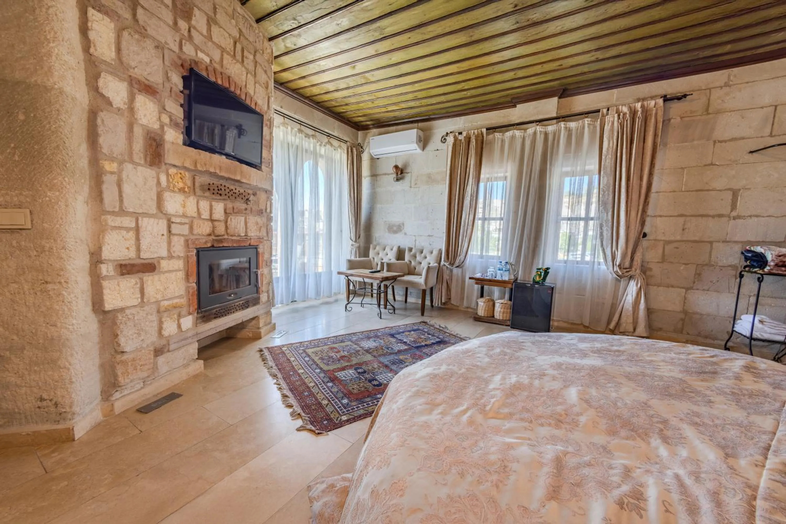 Bed in Panoramic Cave Hotel