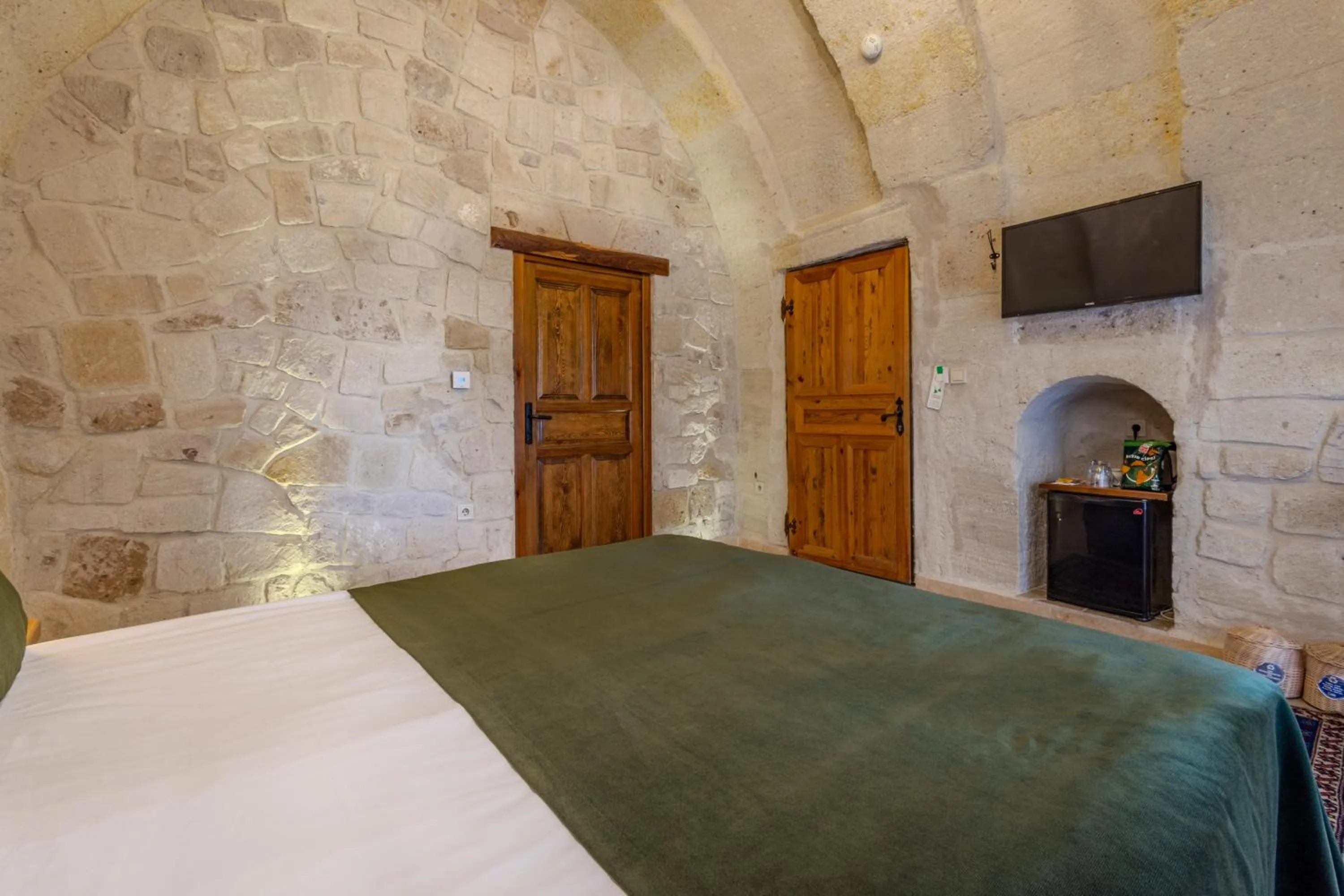 Bed in Panoramic Cave Hotel