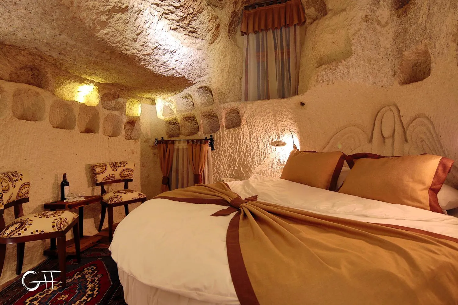 Bed in Panoramic Cave Hotel