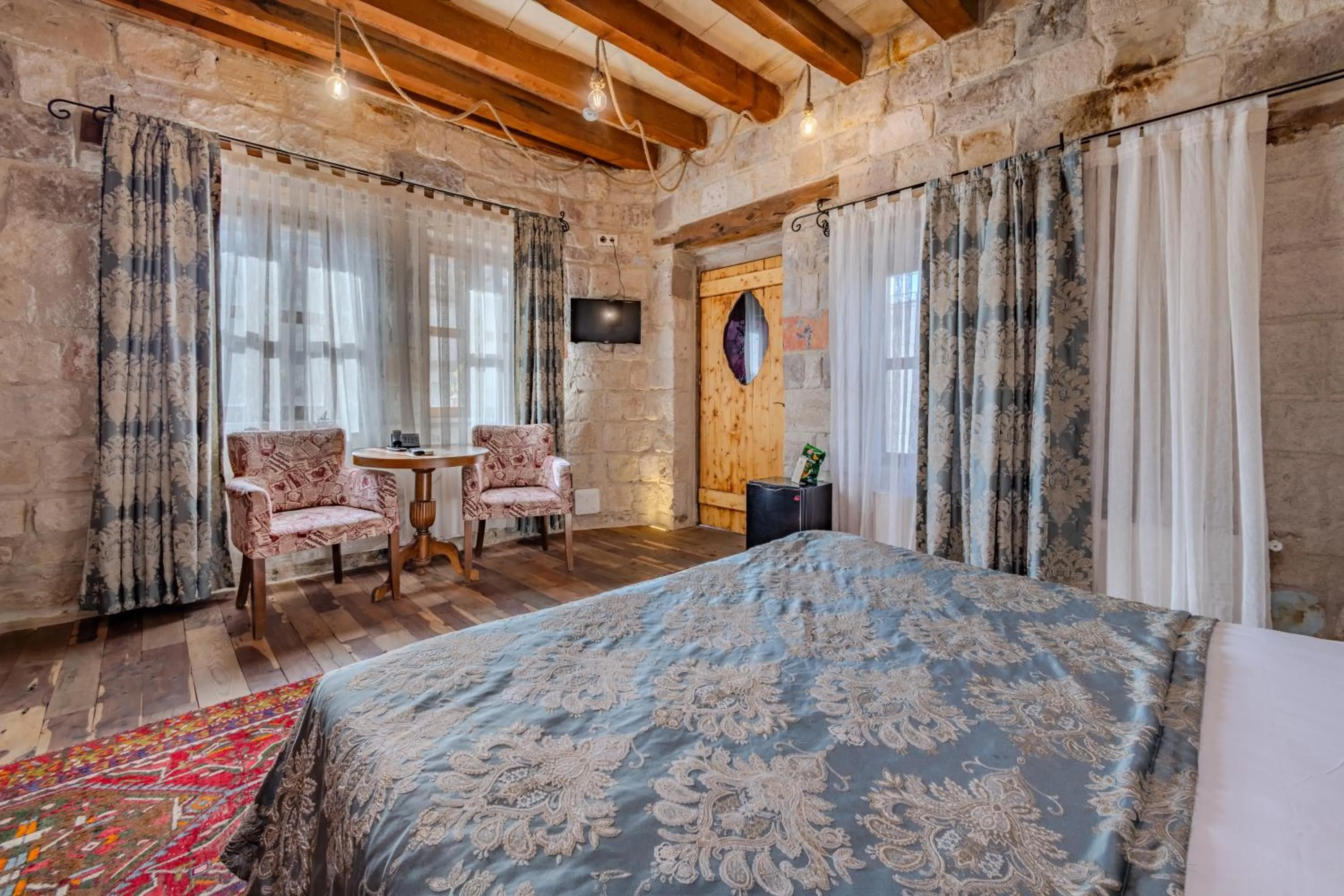 Bed in Panoramic Cave Hotel