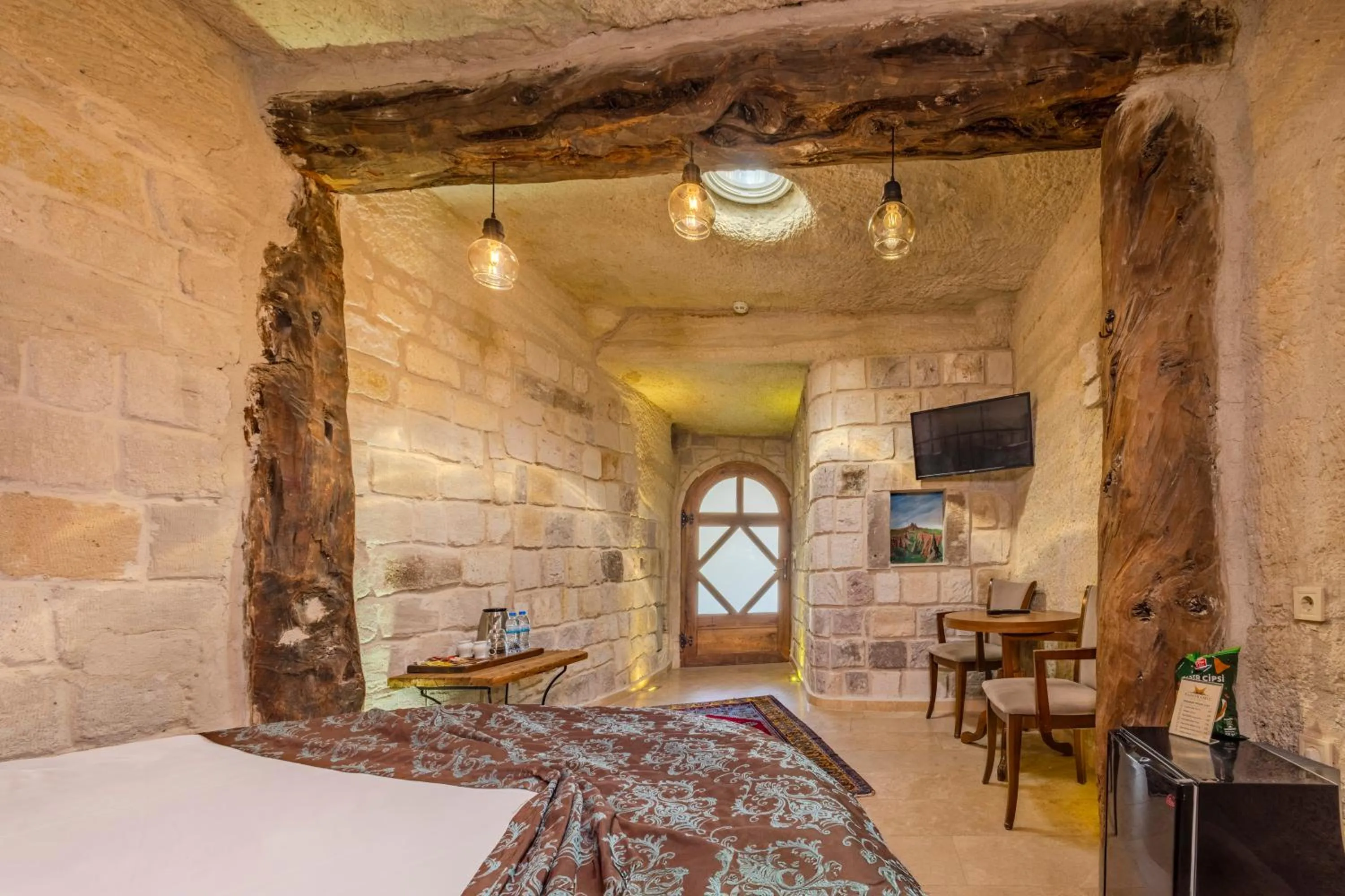 Bed in Panoramic Cave Hotel
