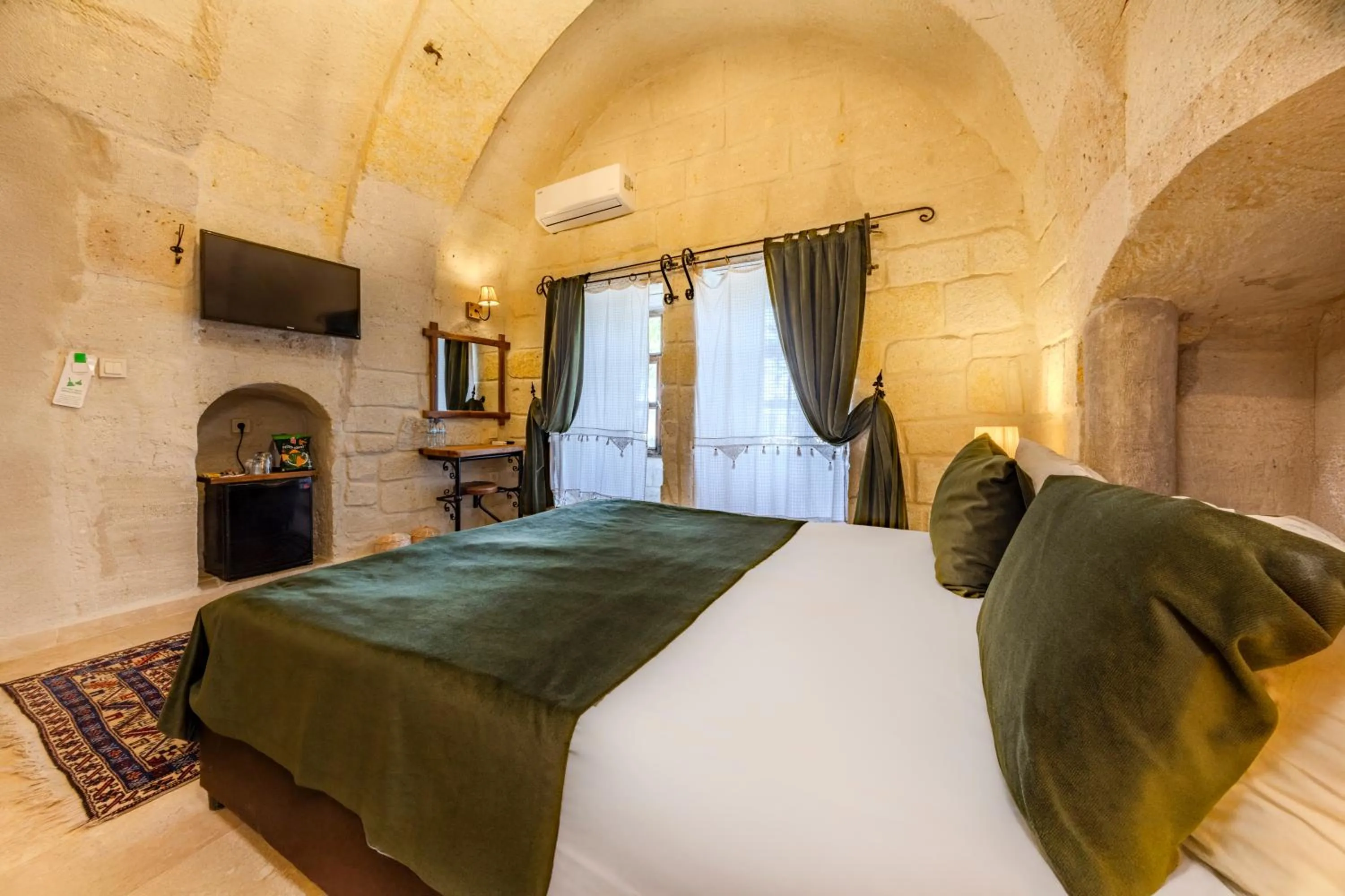 Bed in Panoramic Cave Hotel