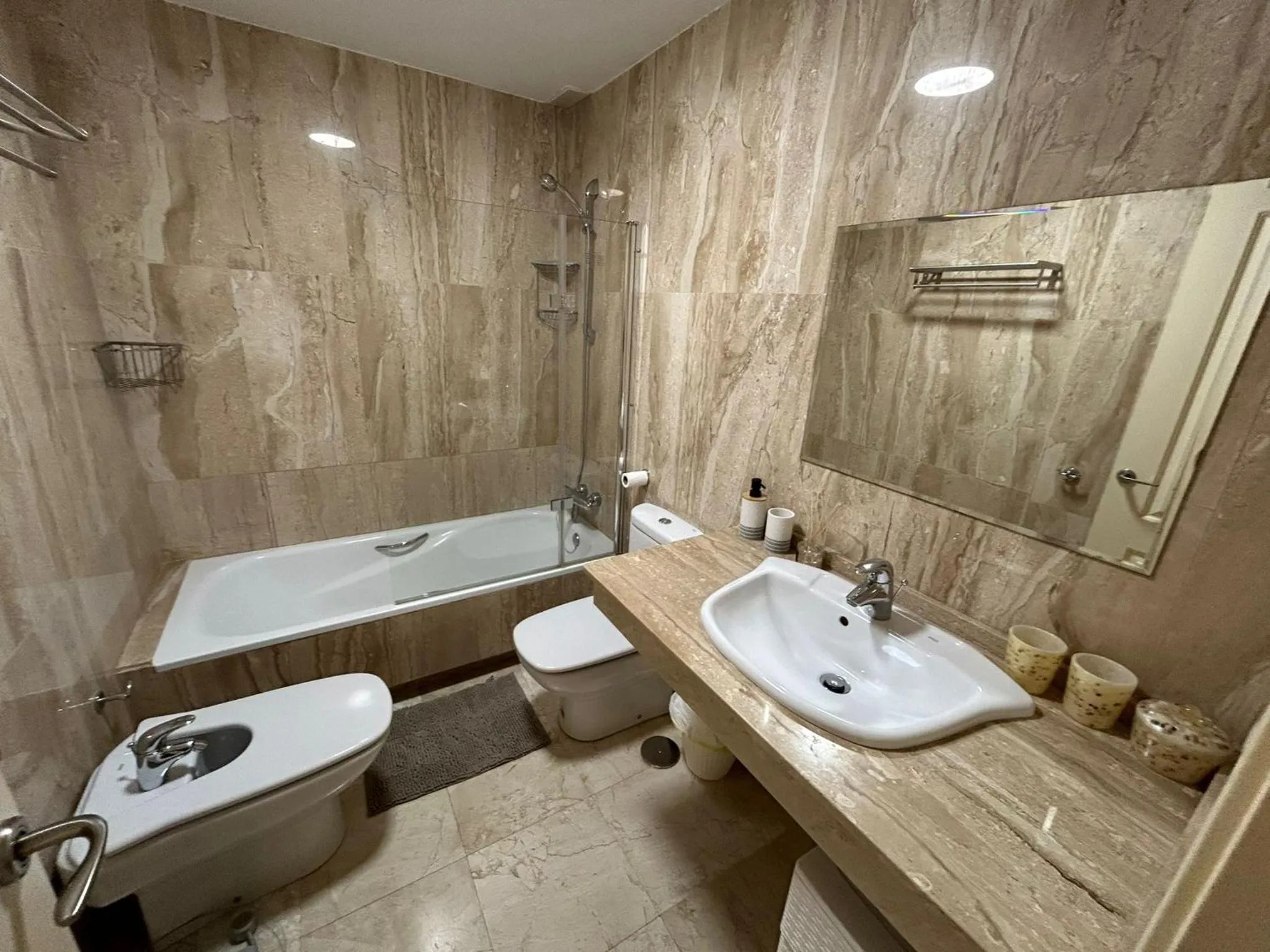 Shower in Elviria beach front apartment