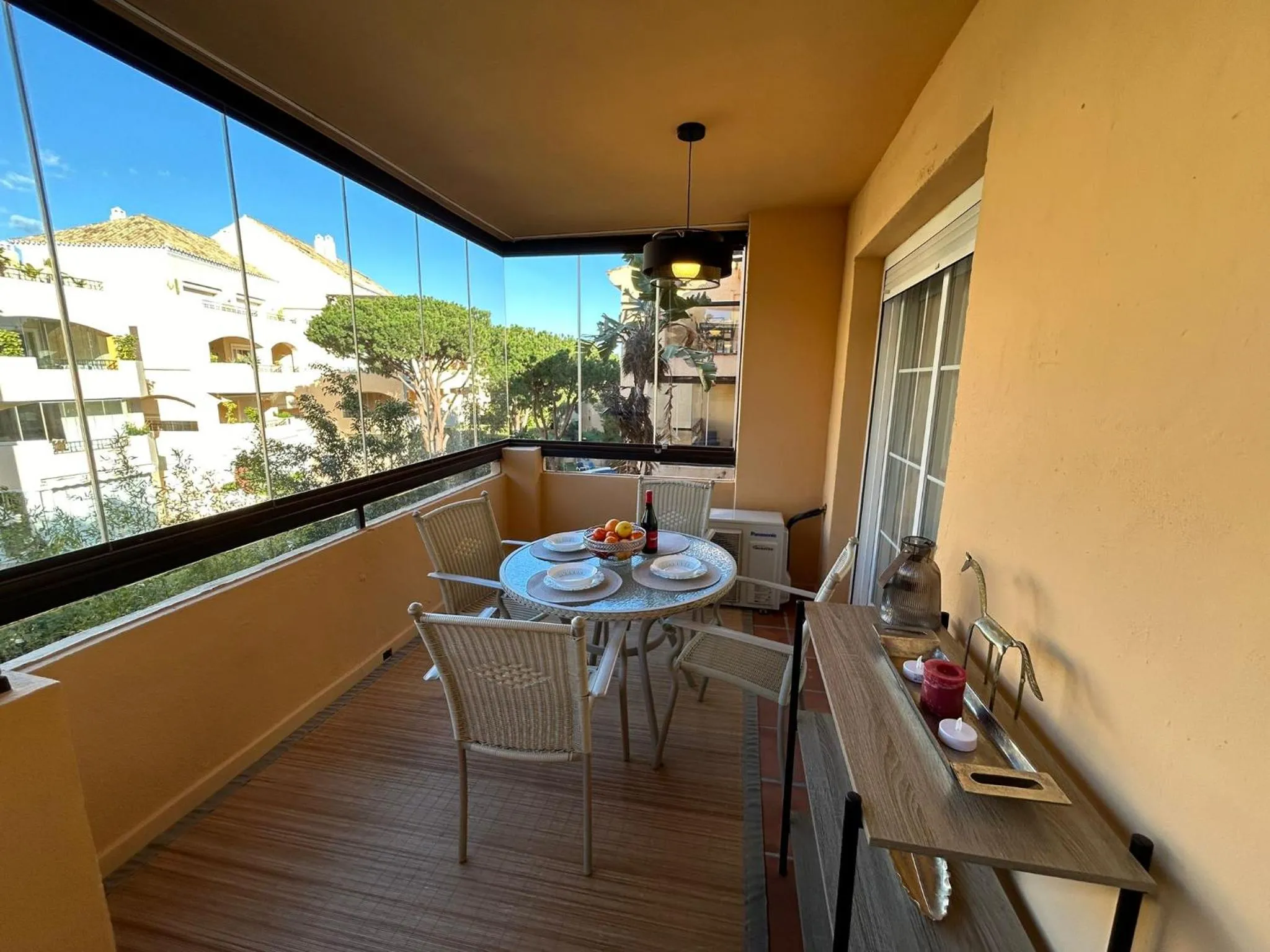 Balcony/Terrace in Elviria beach front apartment