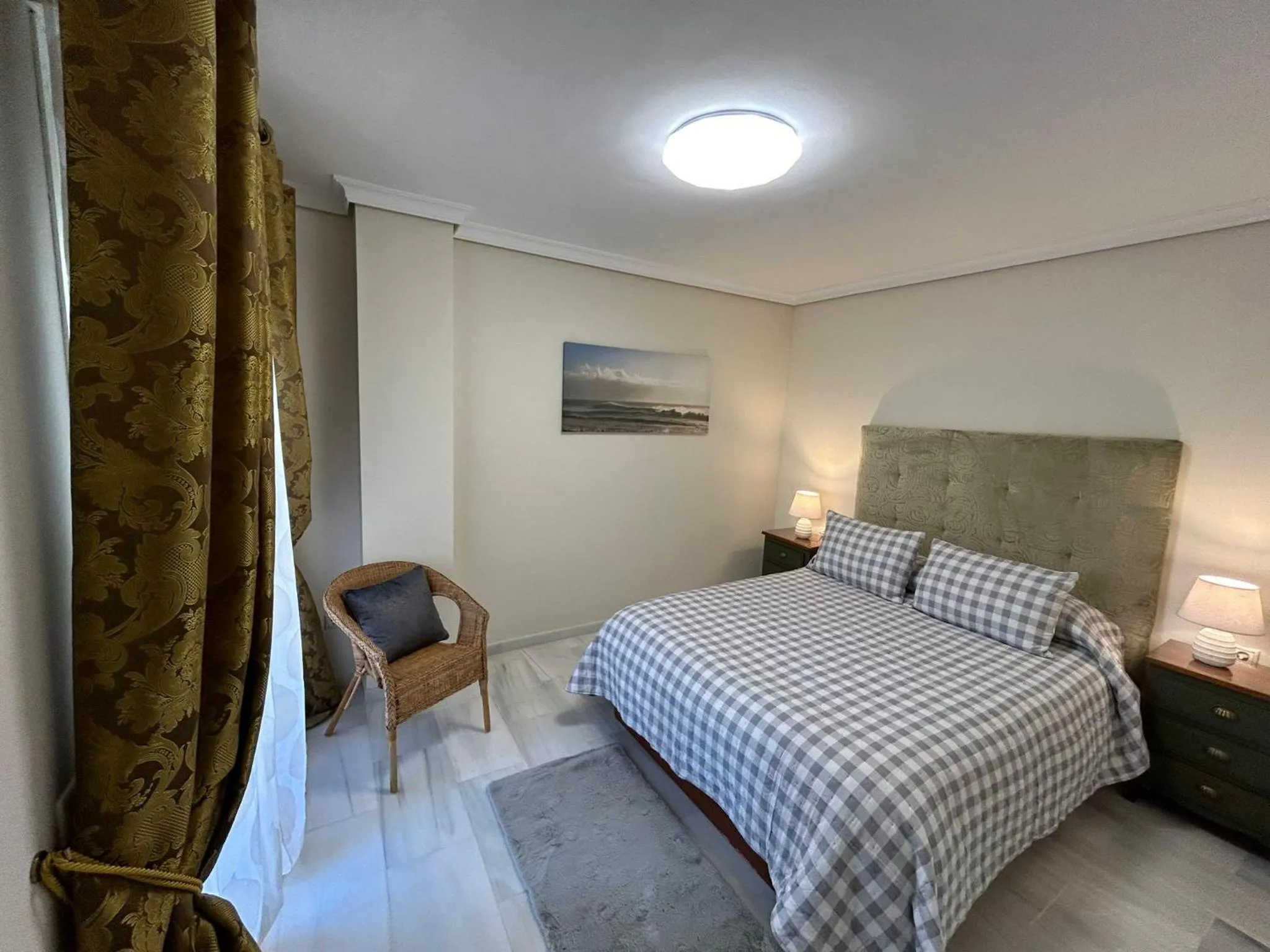 Bed in Elviria beach front apartment