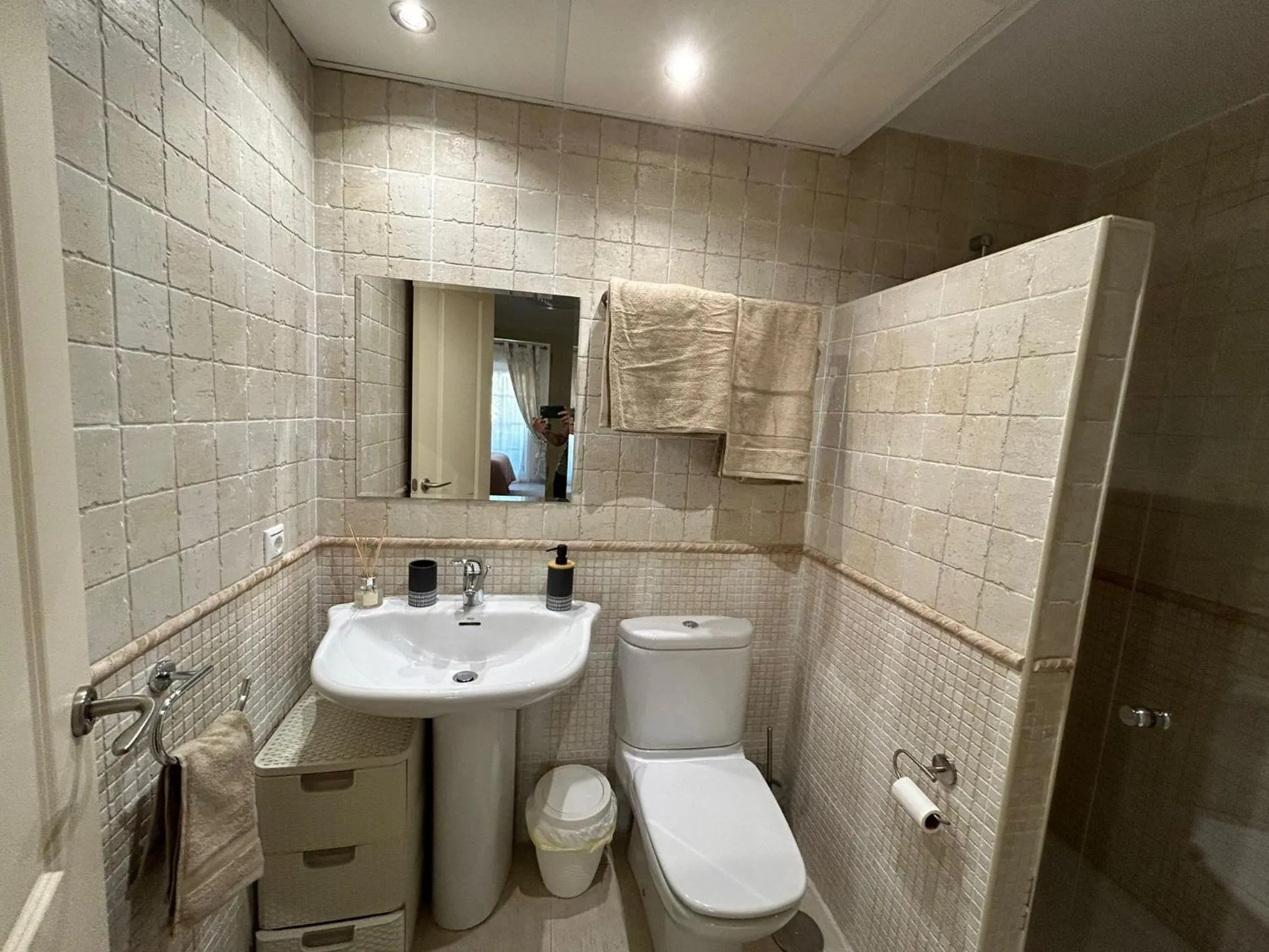 Shower in Elviria beach front apartment