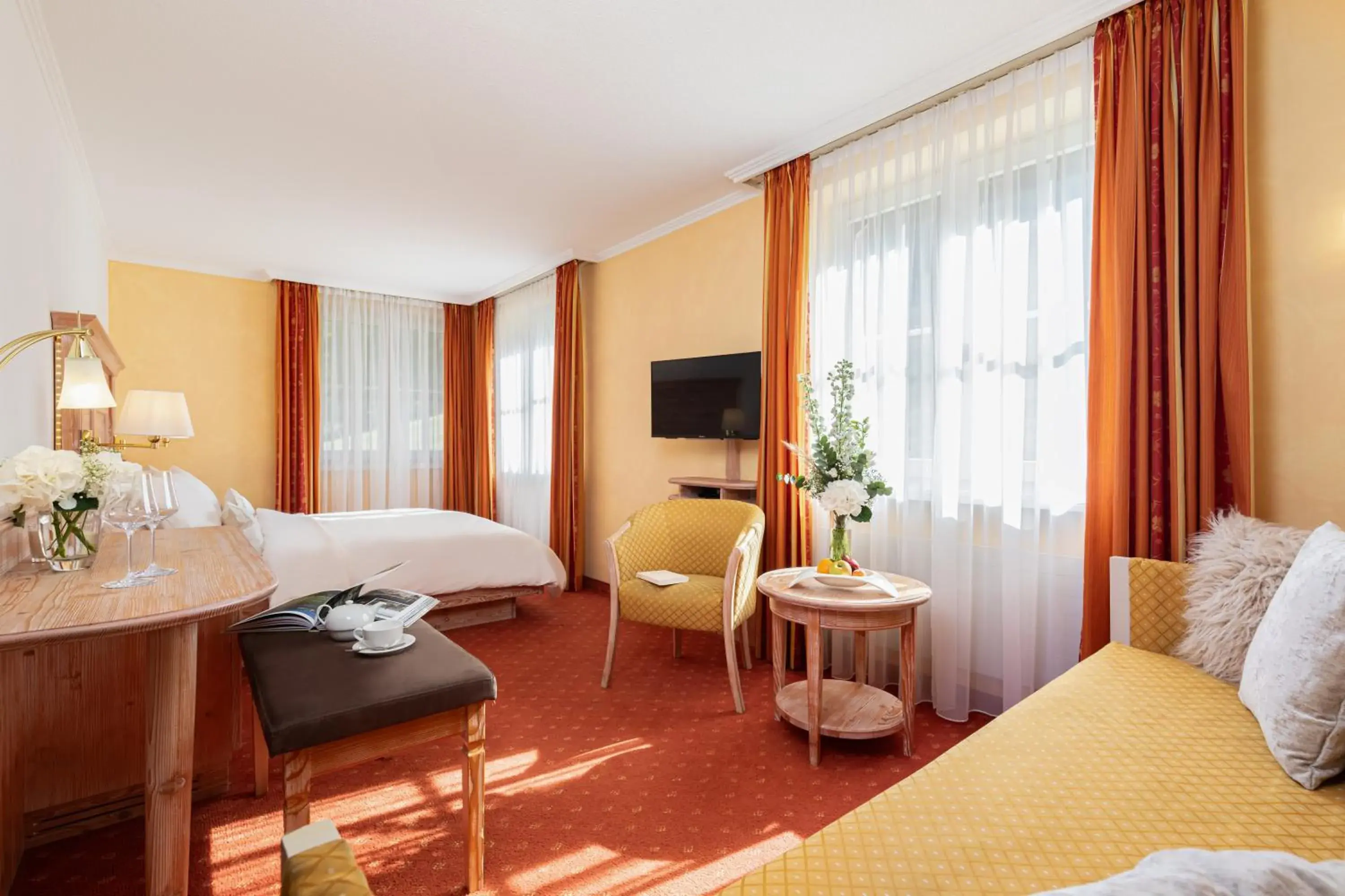 Bed in Hotel Restaurant Waldhaus Bed in Hotel Restaurant Waldhaus