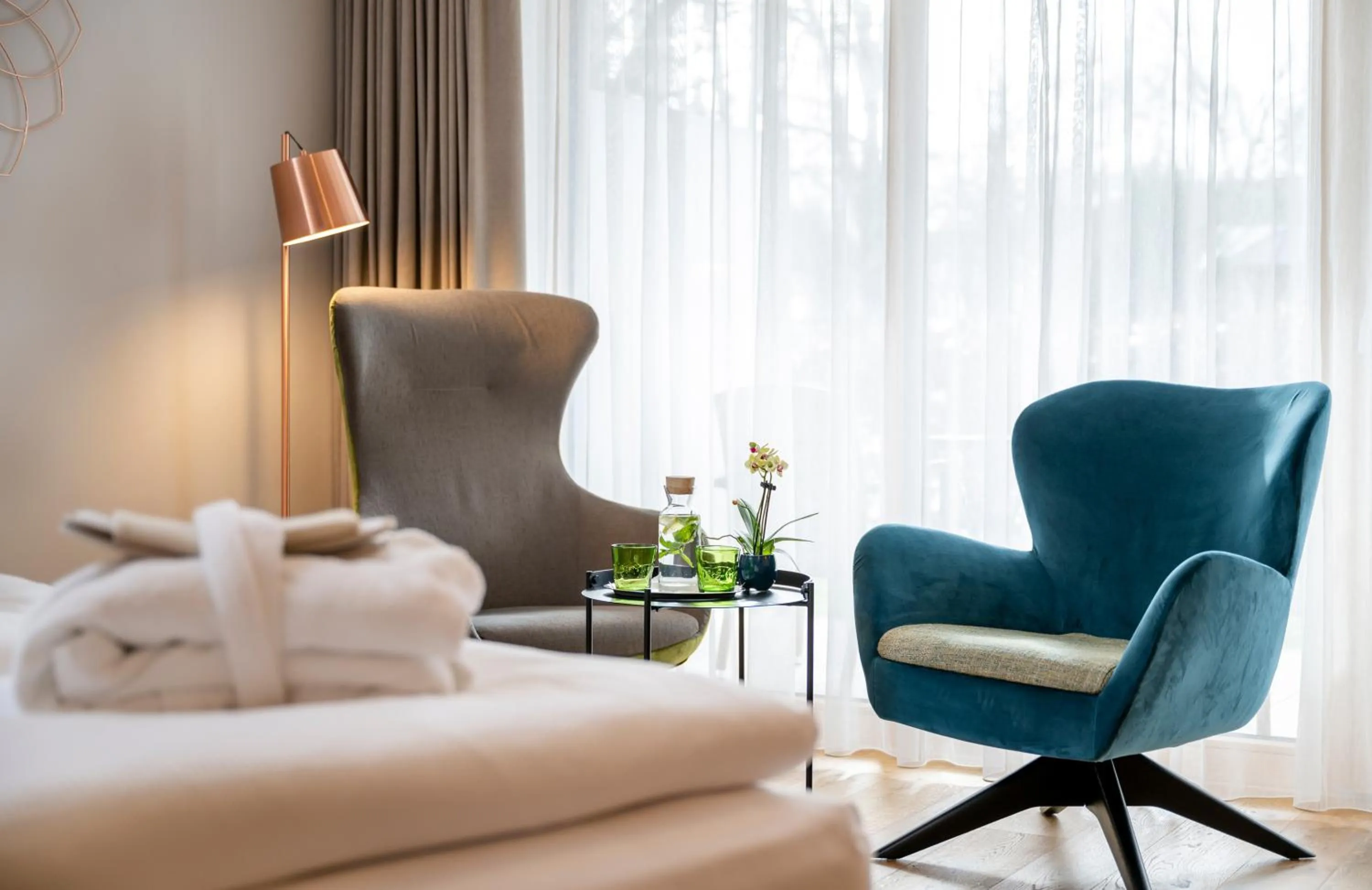 Seating area, Bed in Landhaus Tanner