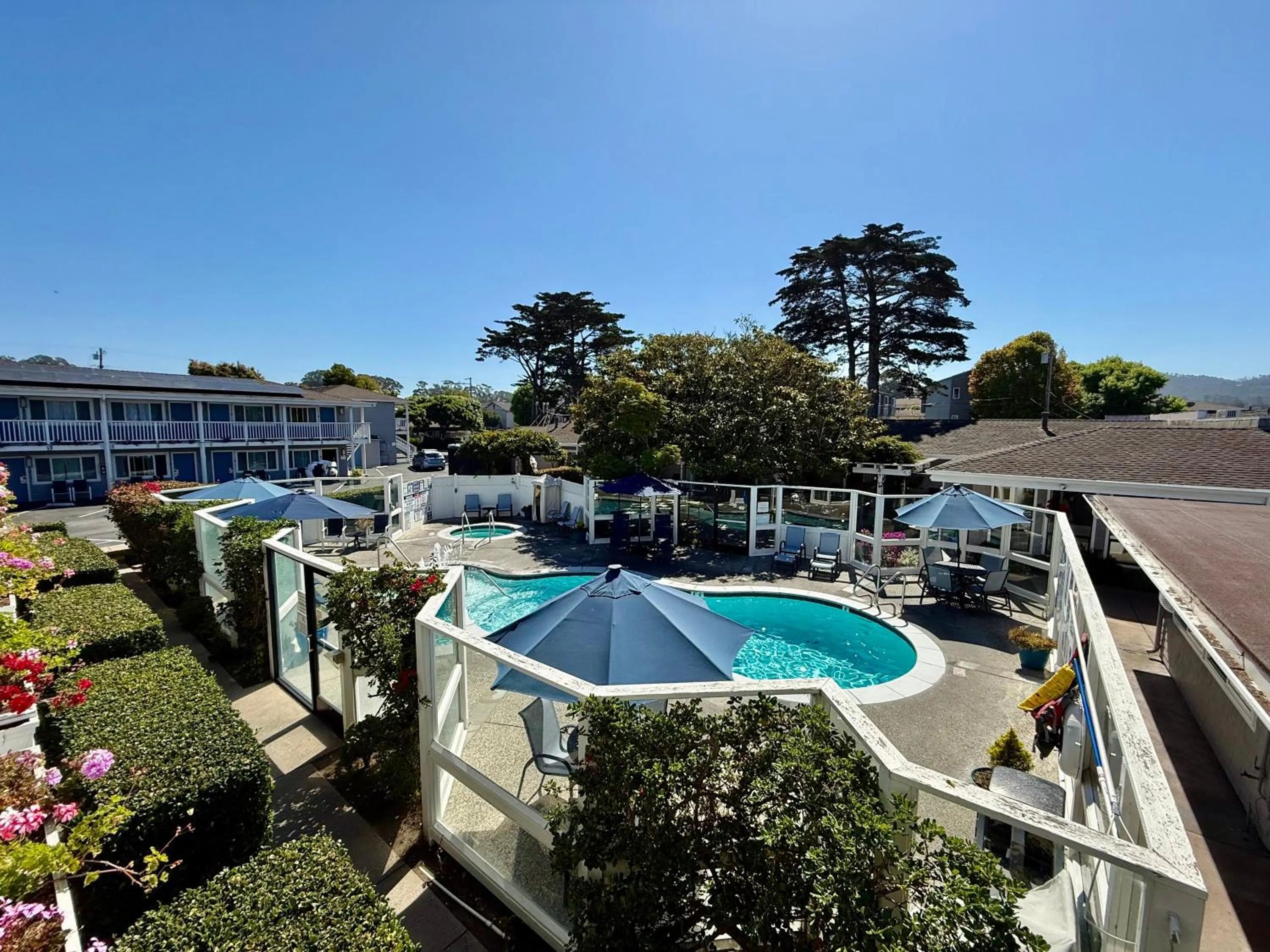 Swimming pool in Monterey Bay Lodge