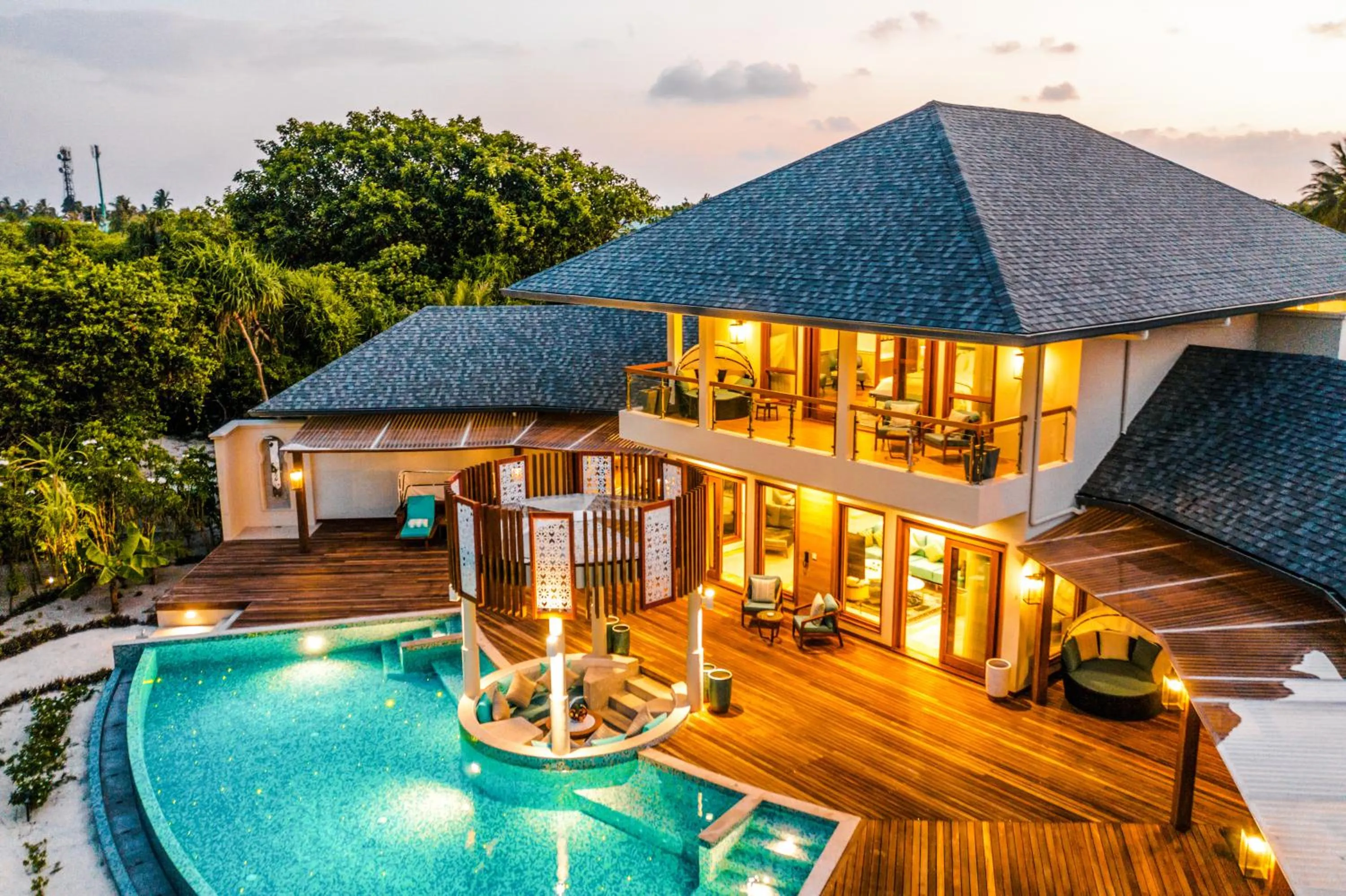 Grand Beach Residence with Private Pool -  Complimentary Floating Breakfast (once per stay) for book dates, 10th FEB 2026 onwards, and stay dates 11 April to 30 September 2026 in Hideaway Beach Resort & Spa - COMPLIMENTARY RETURN Shared Seaplane or Domestic Flight for two guests for a minimum of 7 nights or more for stays until 30th September 2026