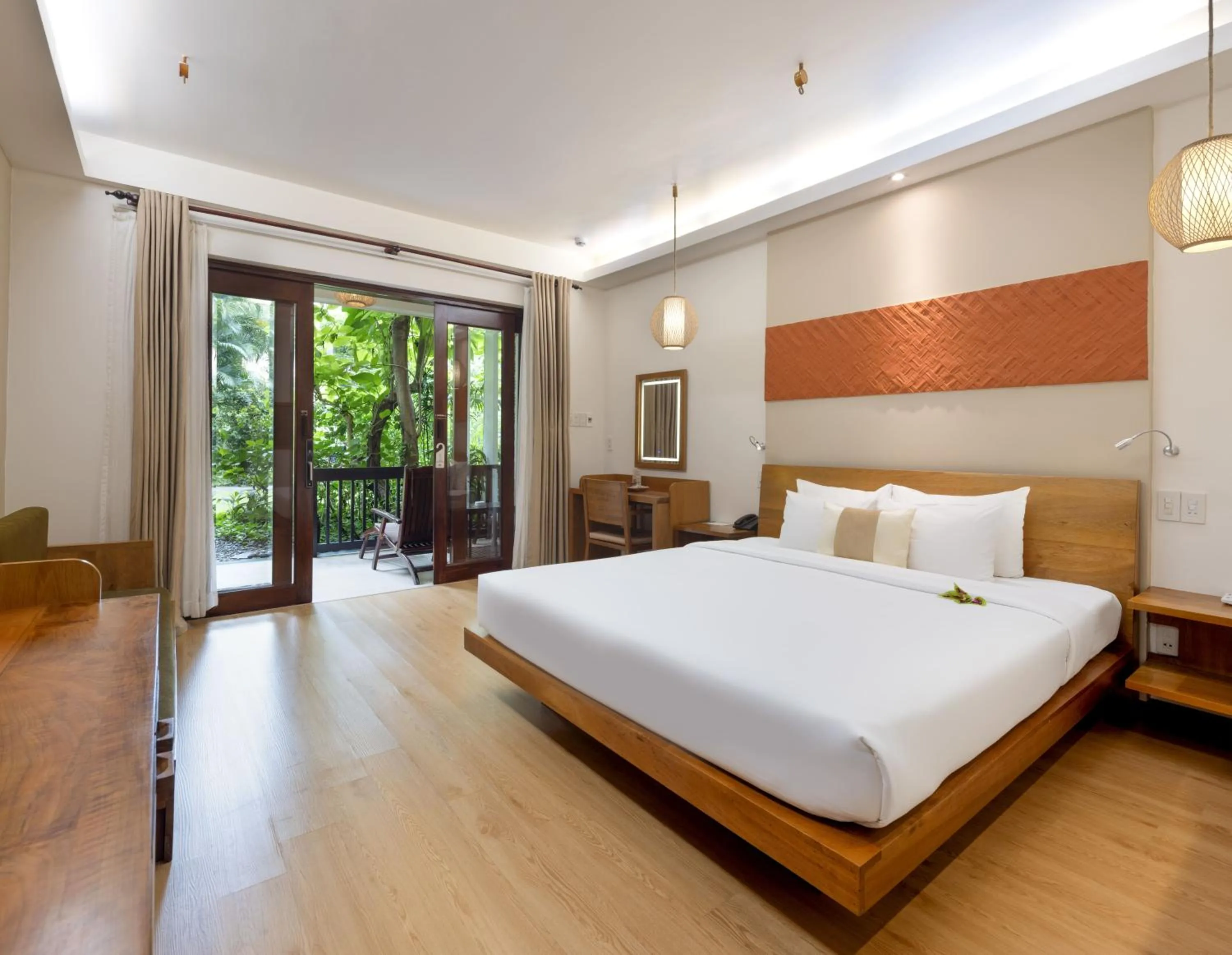Bed in Bamboo Village Beach Resort & Spa