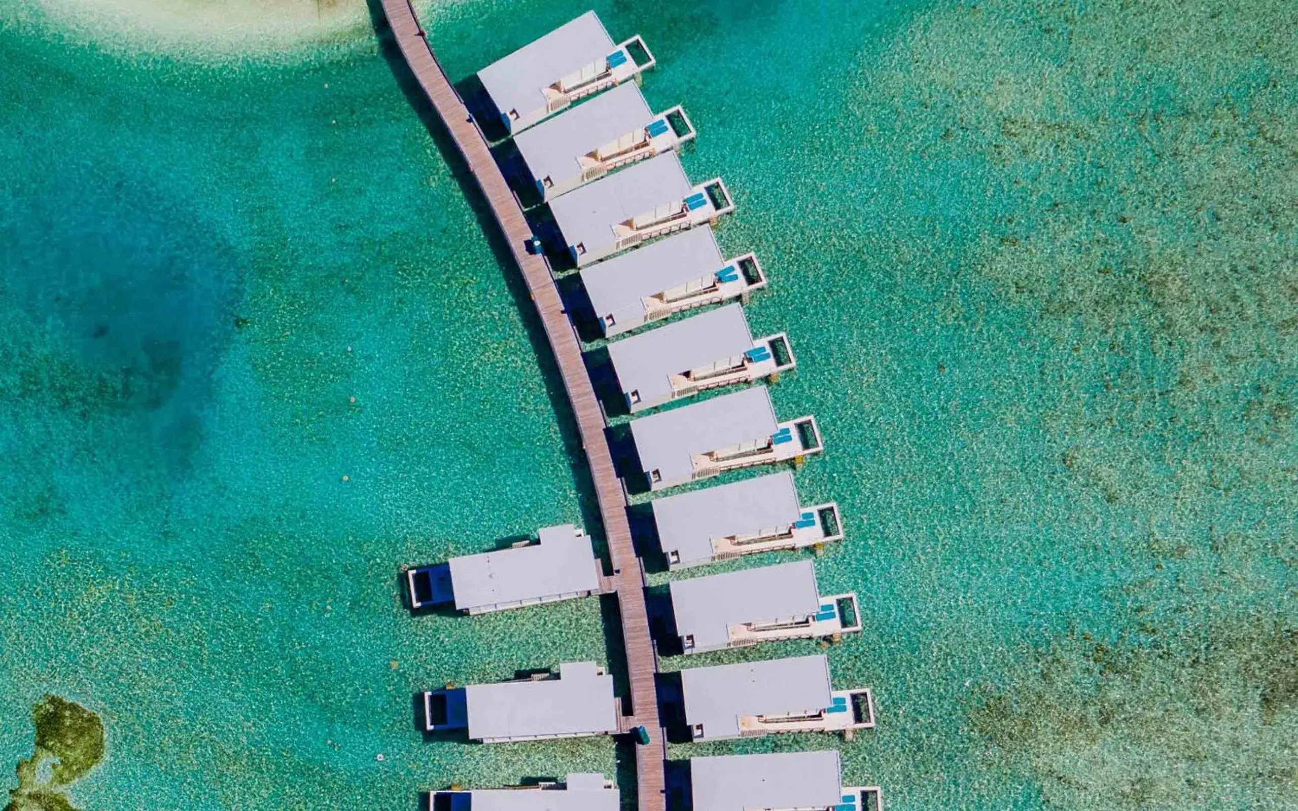 Bird's eye view in Holiday Inn Resort Kandooma Maldives - Kids Stay & Eat Free and Free Roundtrip Speed Boat for a minimum 4 nights stay Bird's eye view in Holiday Inn Resort Kandooma Maldives - Kids Stay & Eat Free and Free Roundtrip Speed Boat for a minimum 4 nights stay