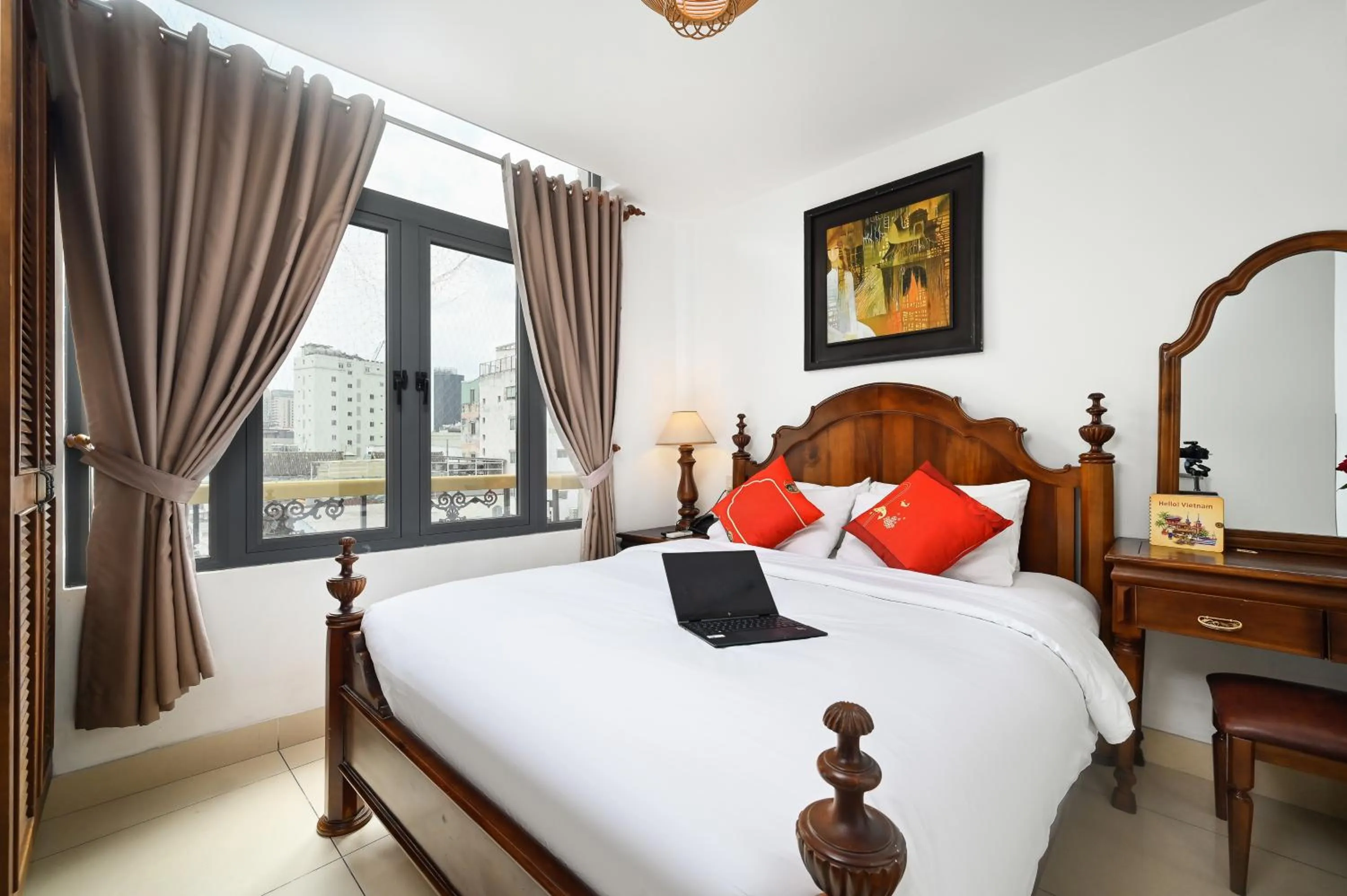 Bed in Halo Boutique Ben Thanh Hotel