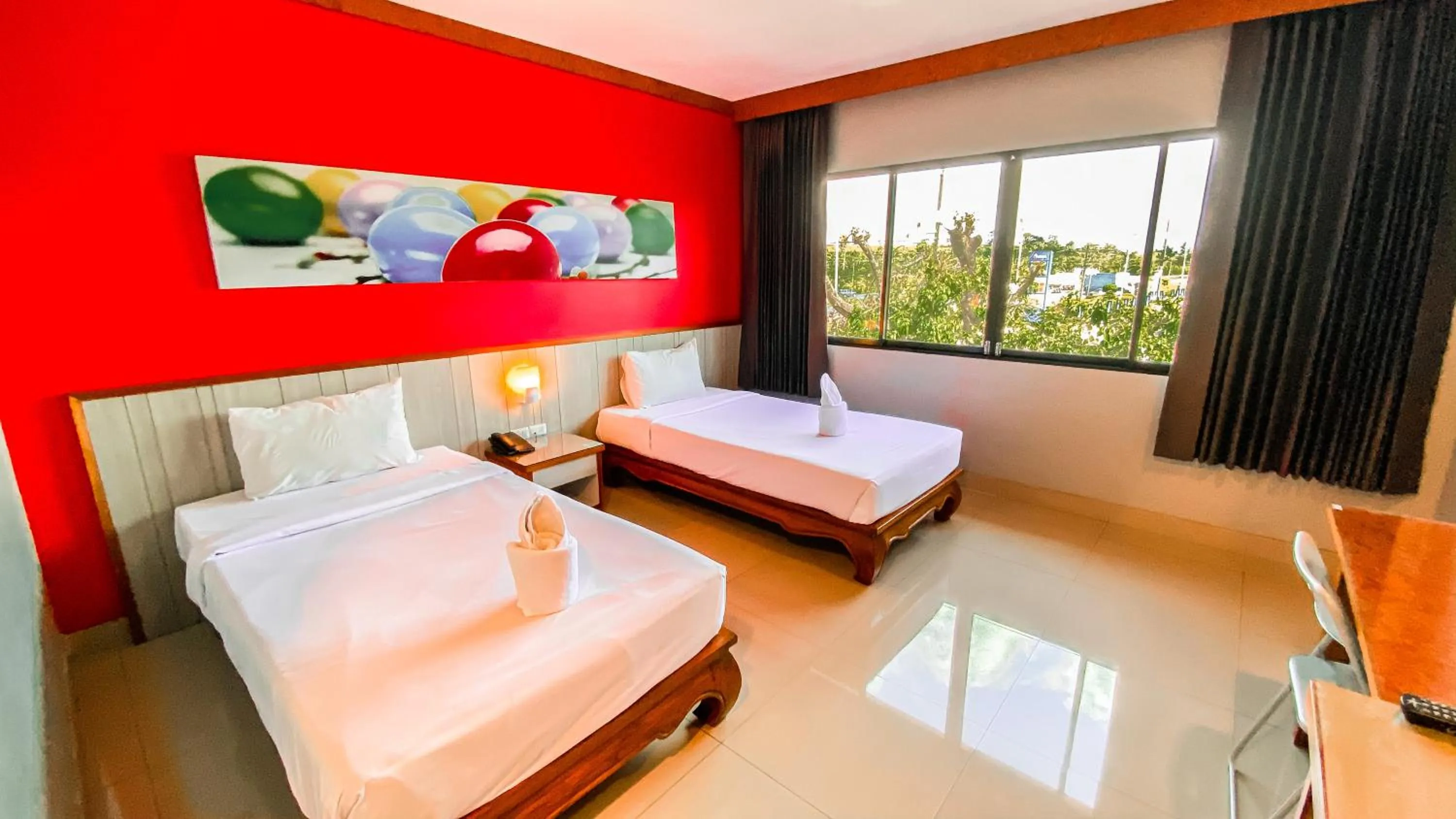 Bed in K2 Hotel at Thachang