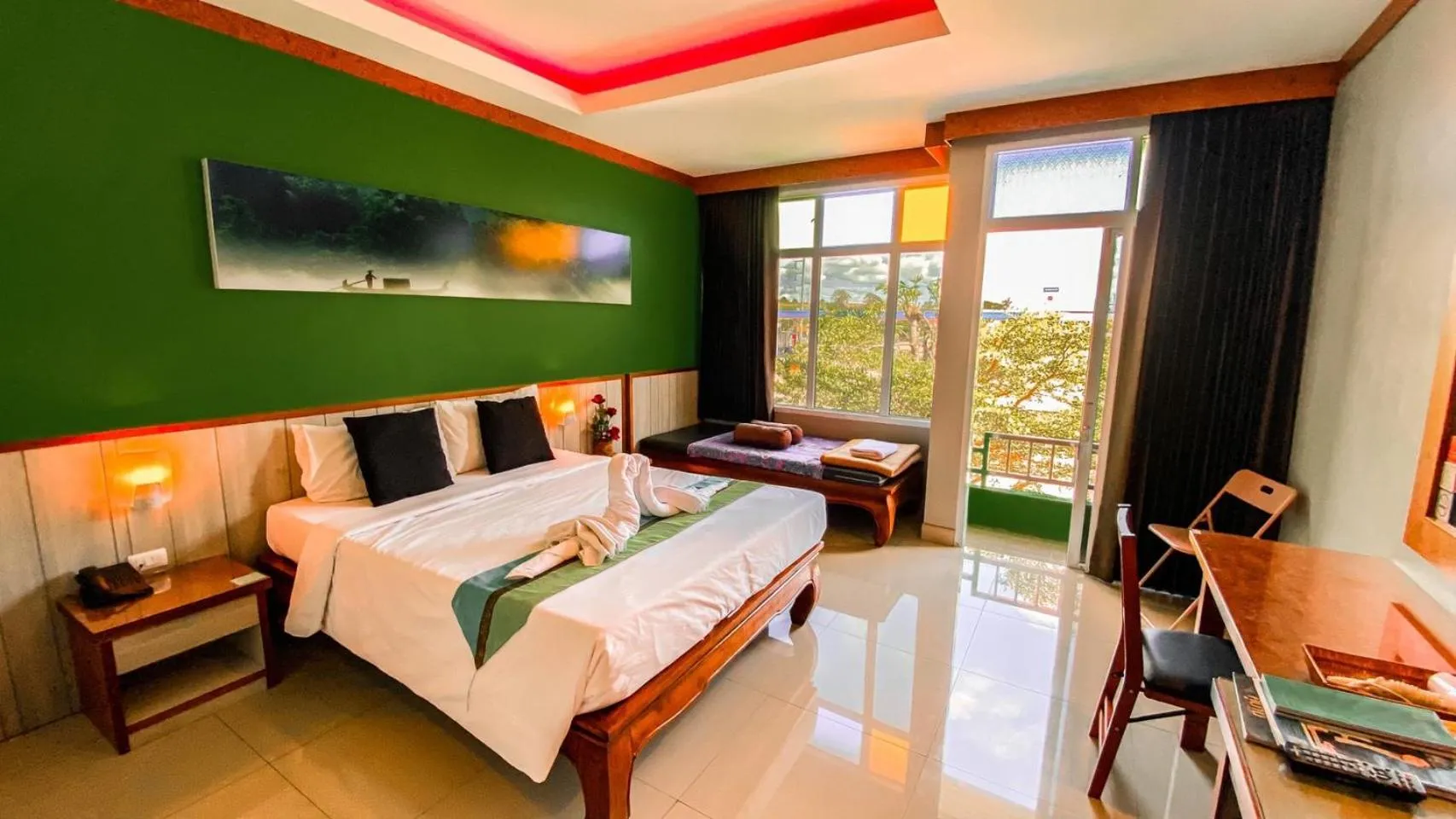 Photo of the whole room, Bed in K2 Hotel at Thachang