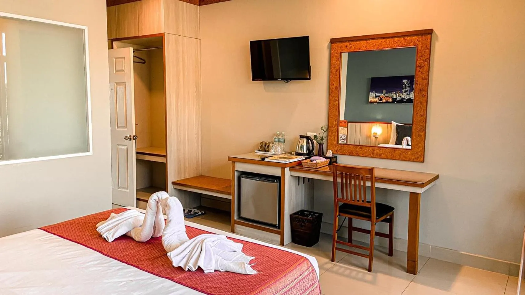 Photo of the whole room, Bed in K2 Hotel at Thachang