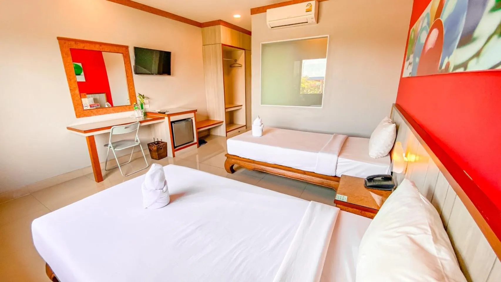 Photo of the whole room, Bed in K2 Hotel at Thachang