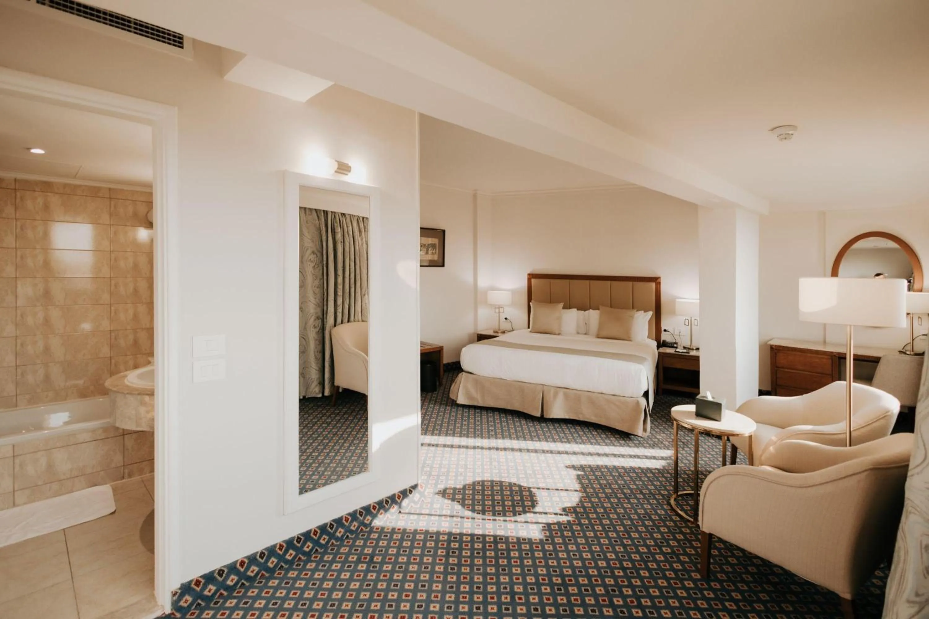 View (from property/room), Bed in Baron Hotel Cairo