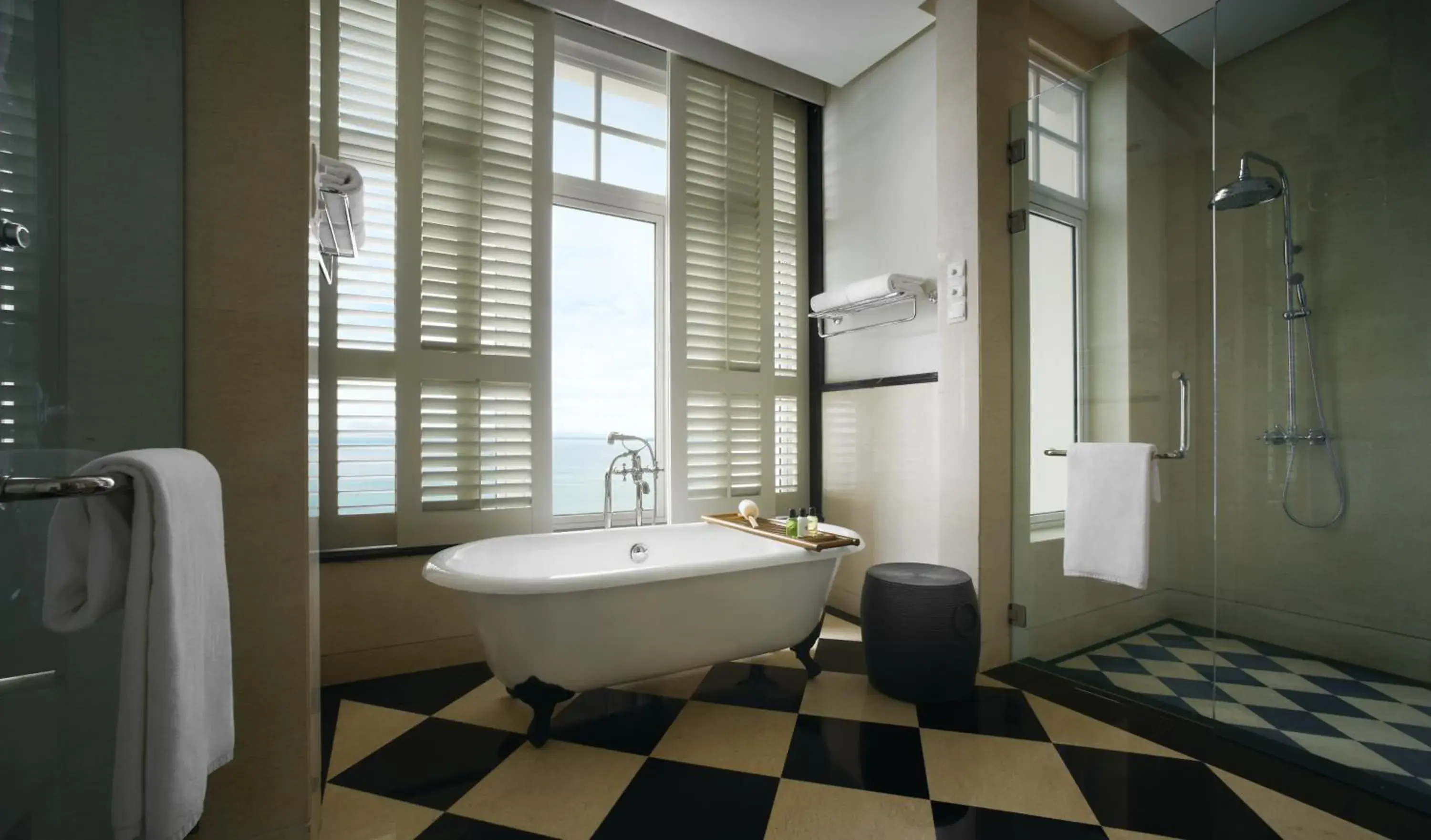 Bathroom in Eastern & Oriental Hotel Bathroom in Eastern & Oriental Hotel