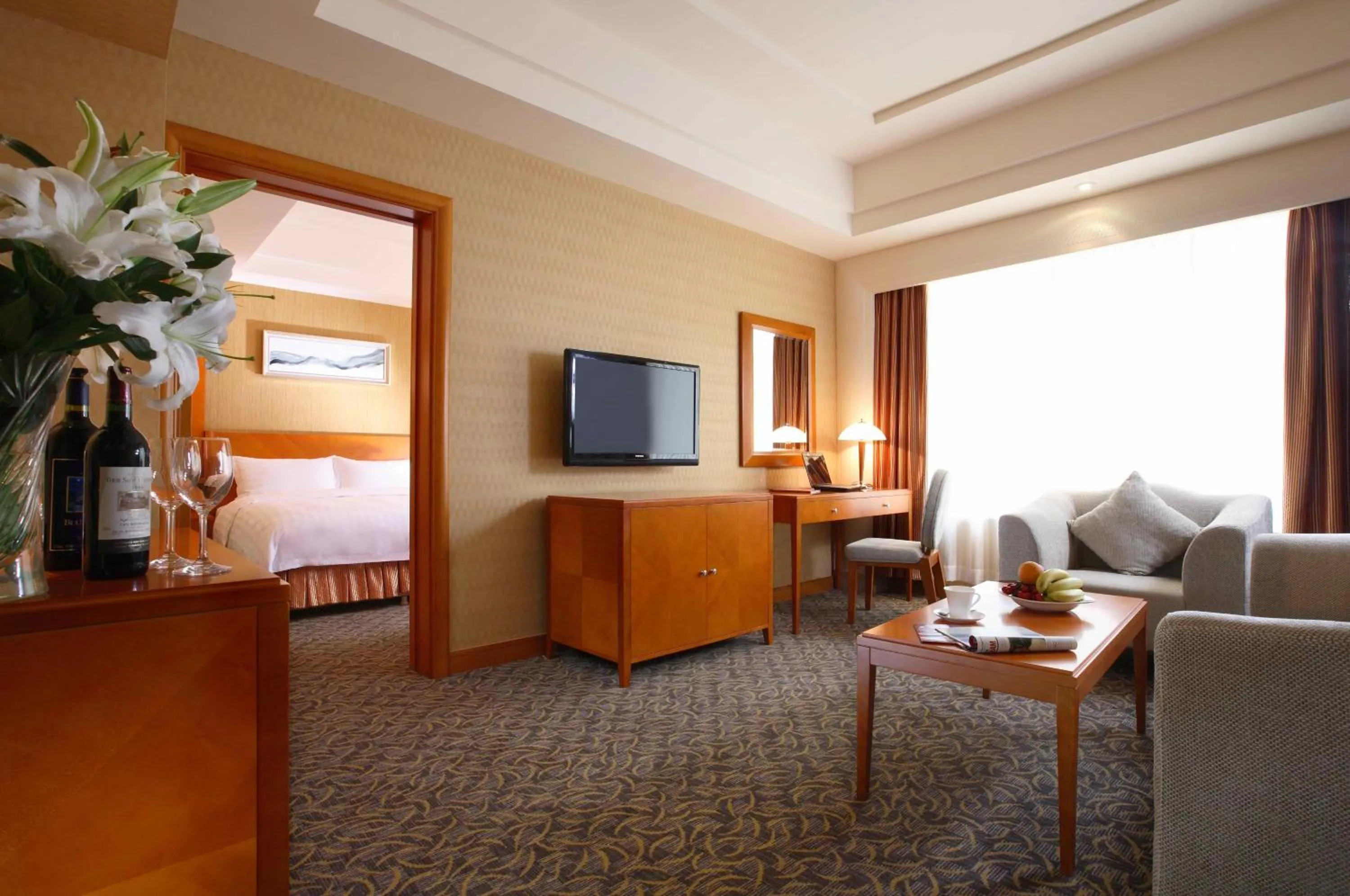 Bed in Dalian East Hotel