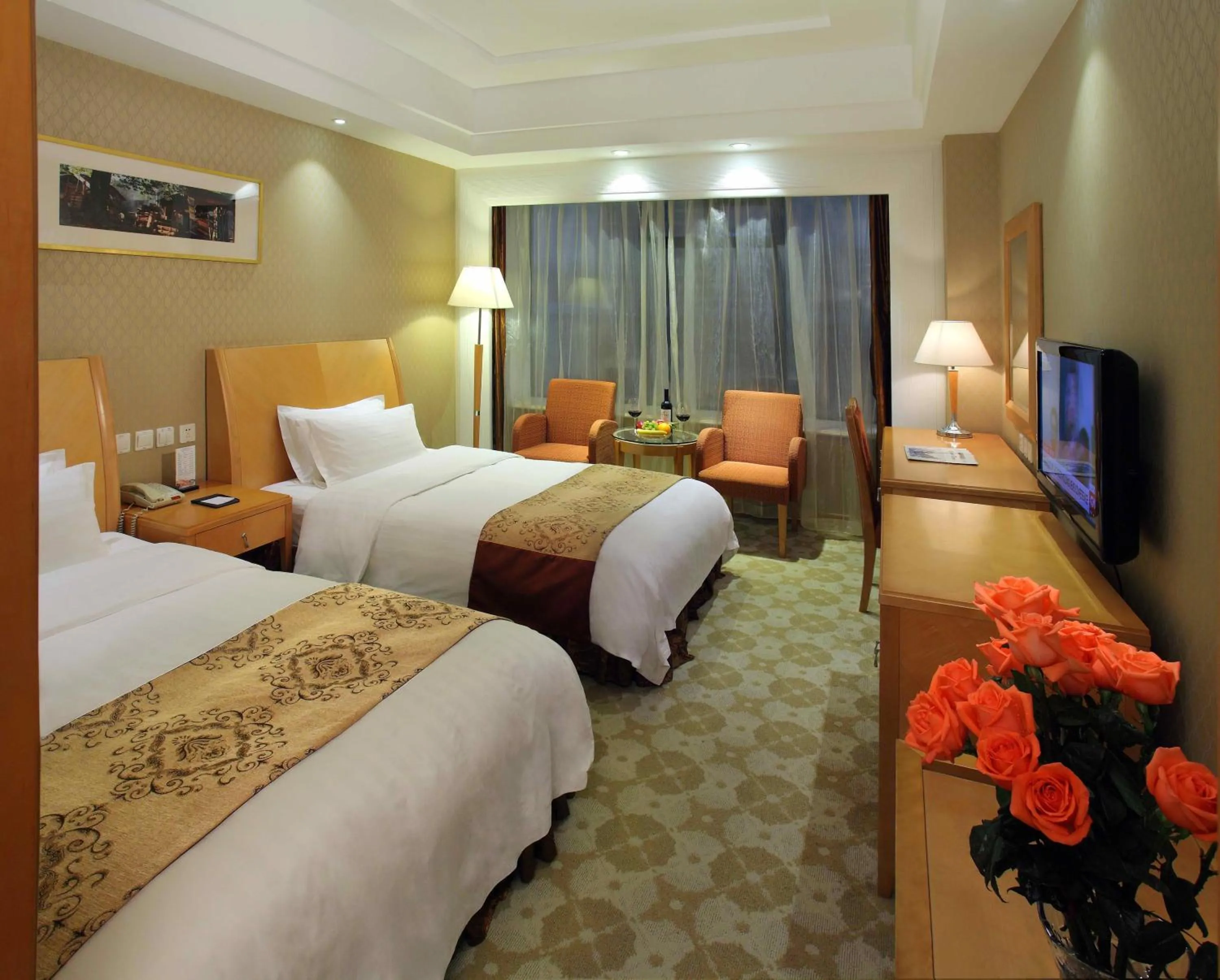 Bed in Dalian East Hotel