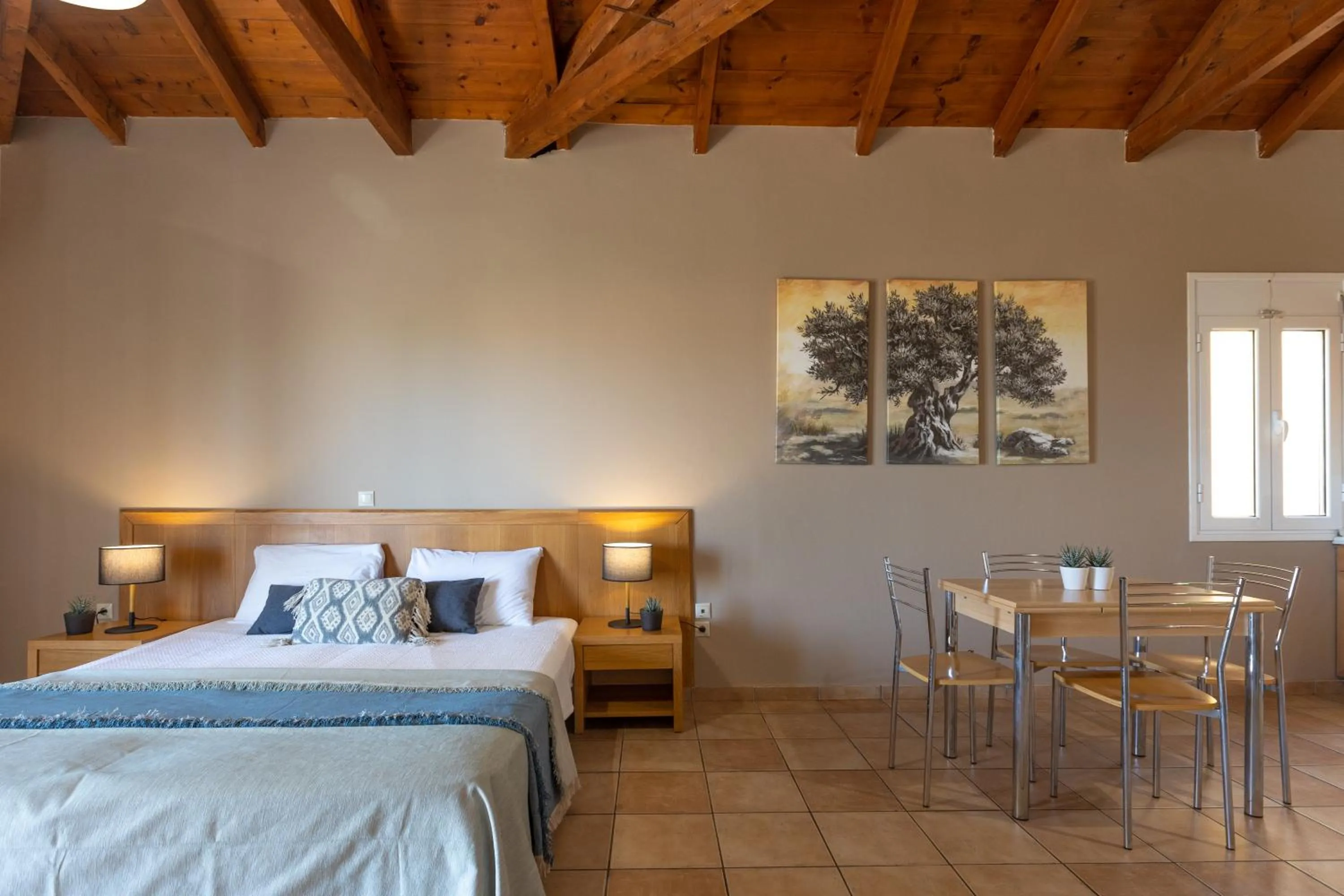 Bed in Asteris Hotel