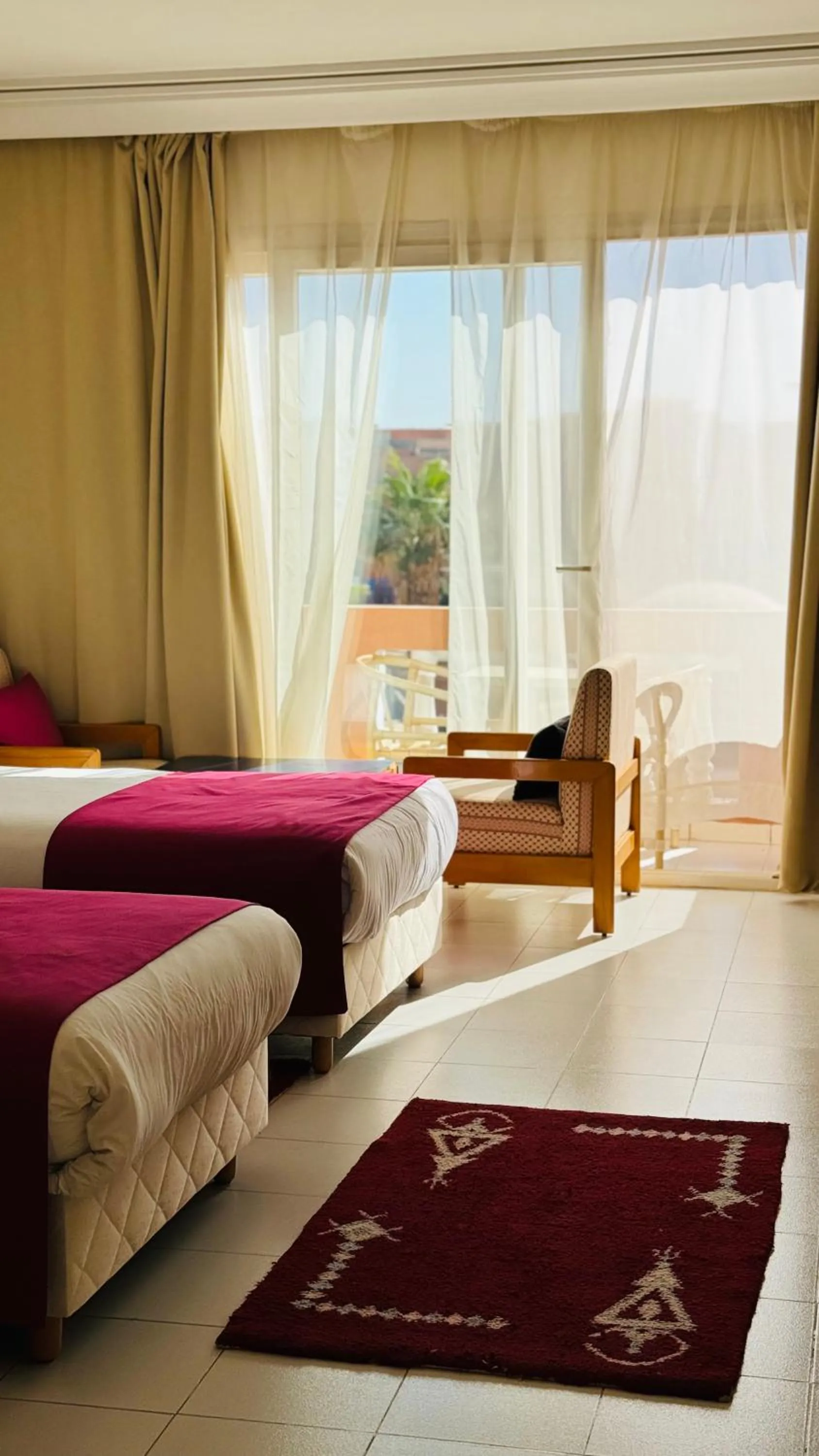 Bed in Hotel Idou Tiznit