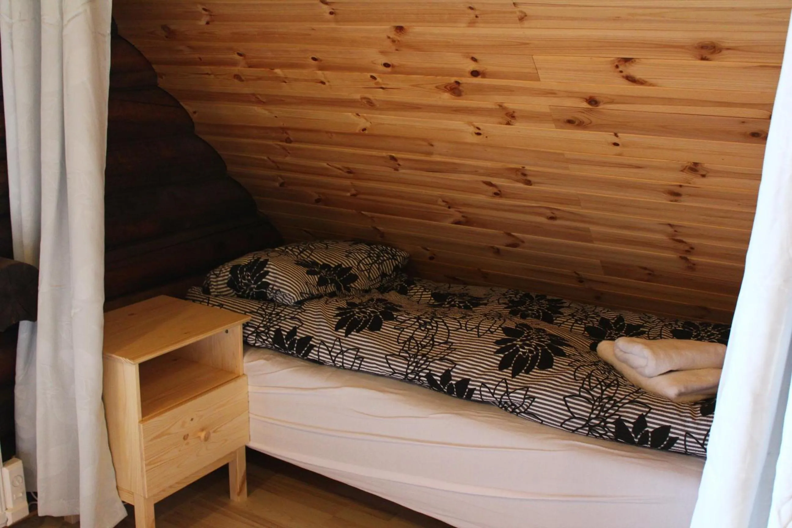 Bedroom, Bed in Akureyri Log Cottage