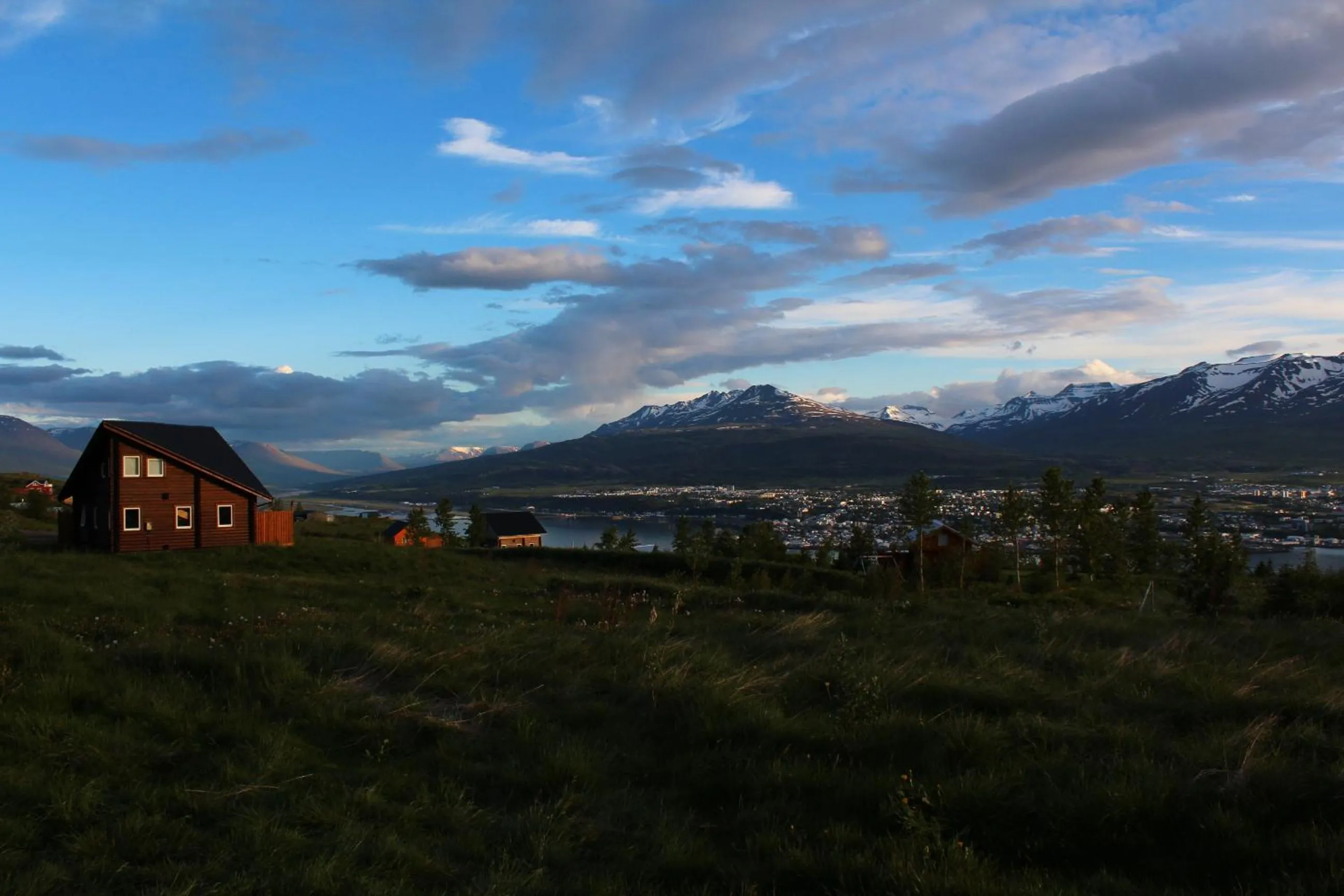 City view in Akureyri Log Cottage