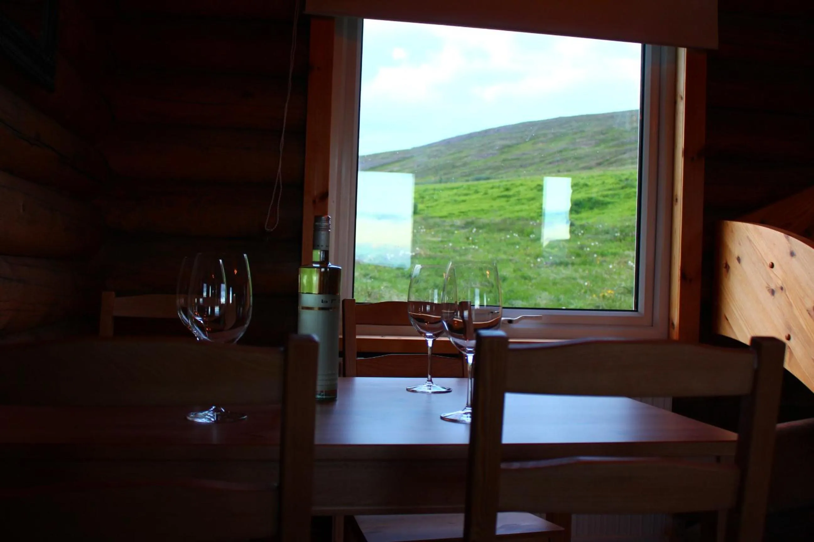 Dining area in Akureyri Log Cottage