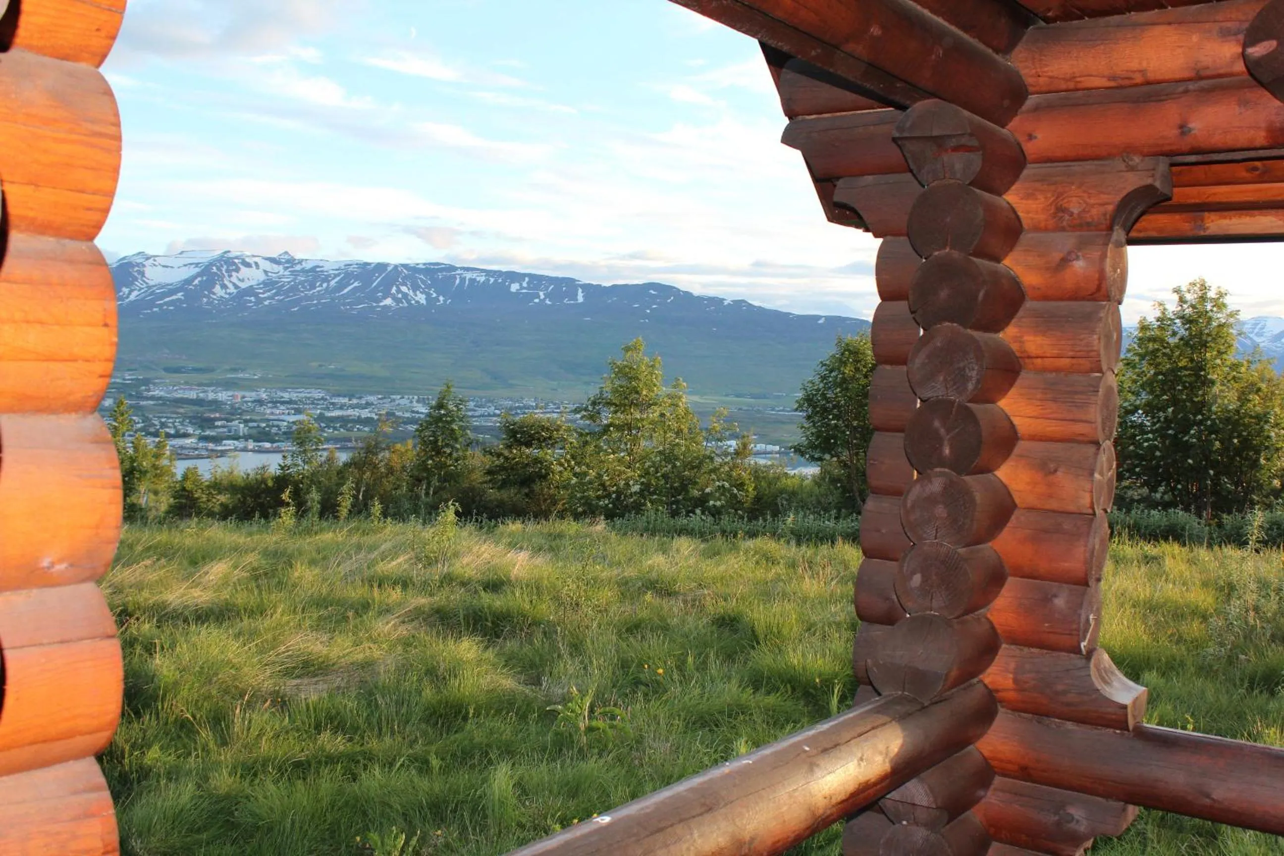 City view in Akureyri Log Cottage